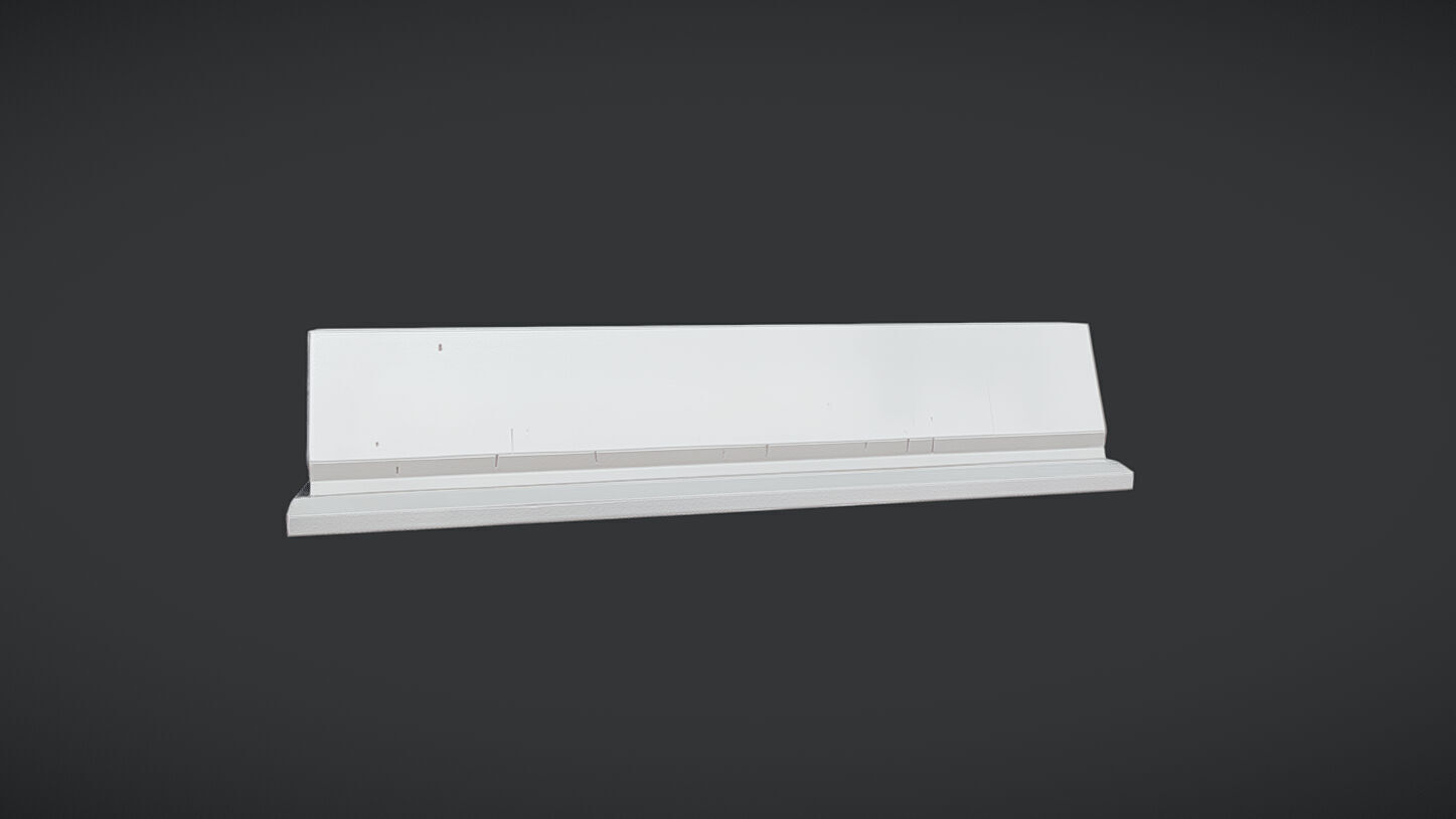 Concrete road barrier 3D model_2