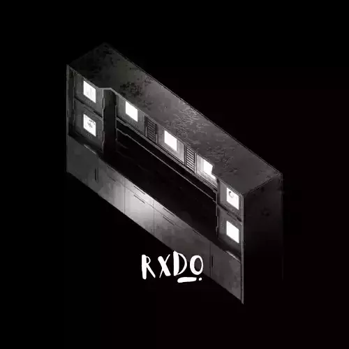 Computer - Monitoring Shelf 3D Model Industrial Dystopian 