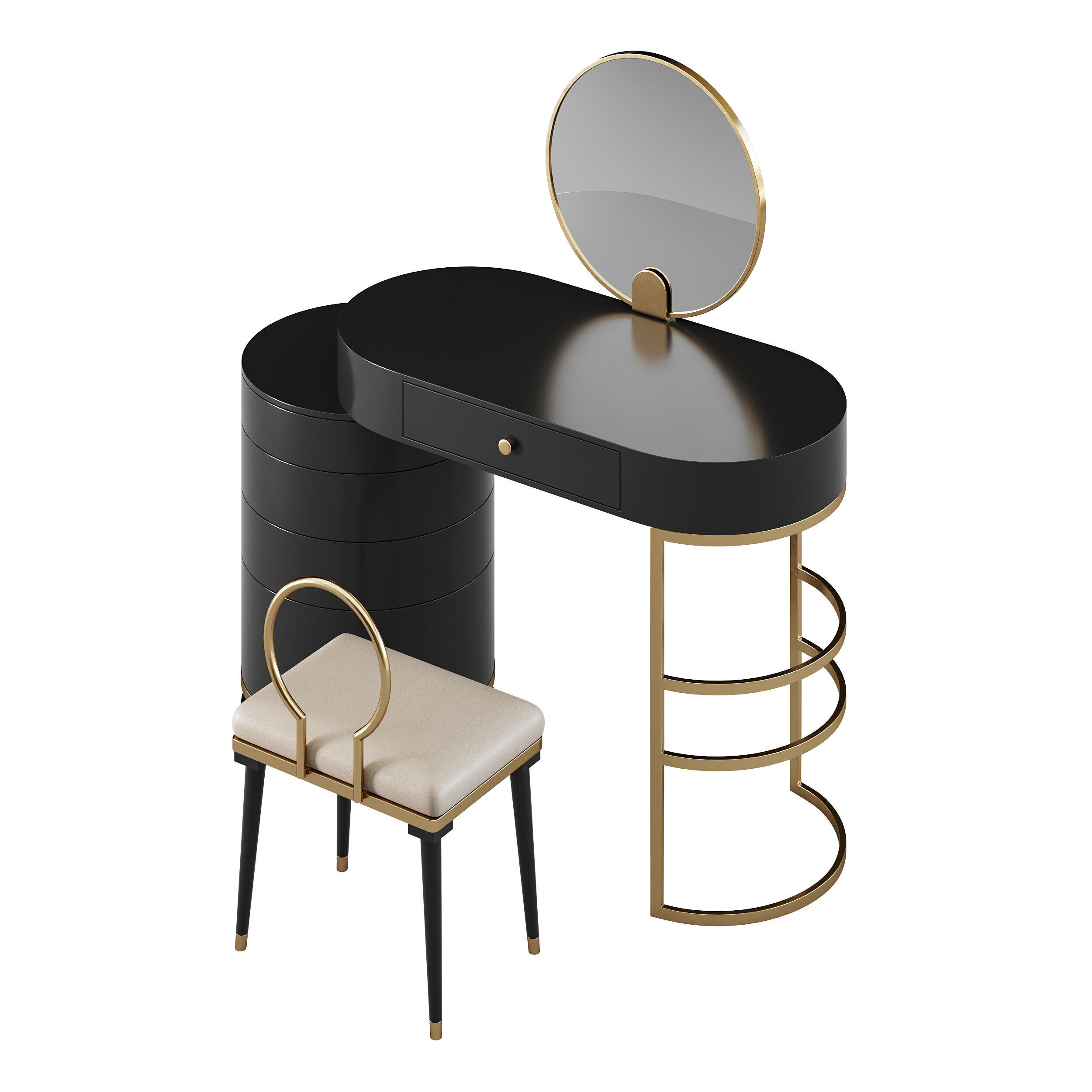 Dressing table 07 3D model_9