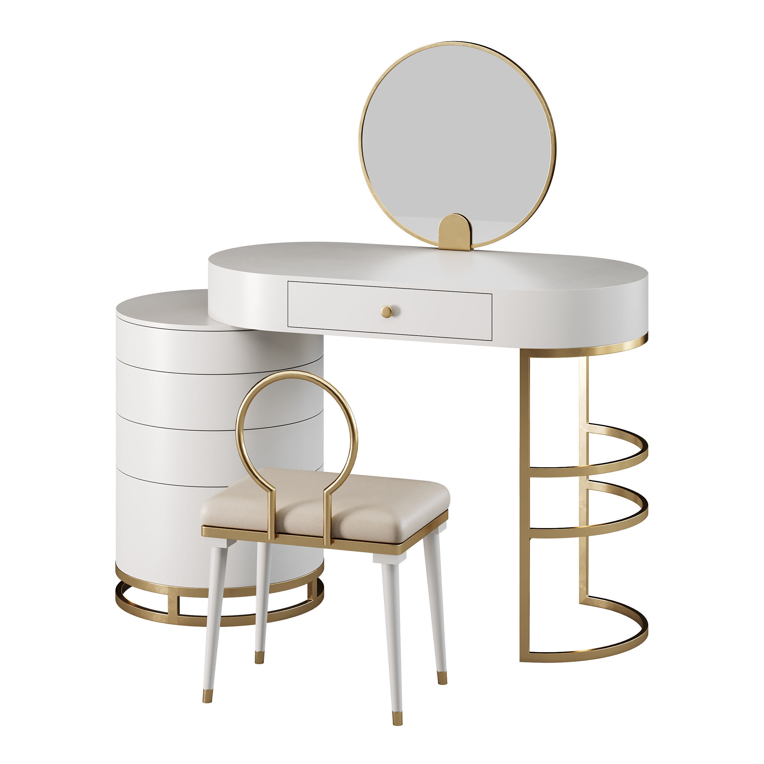 Dressing table 07 3D model_7