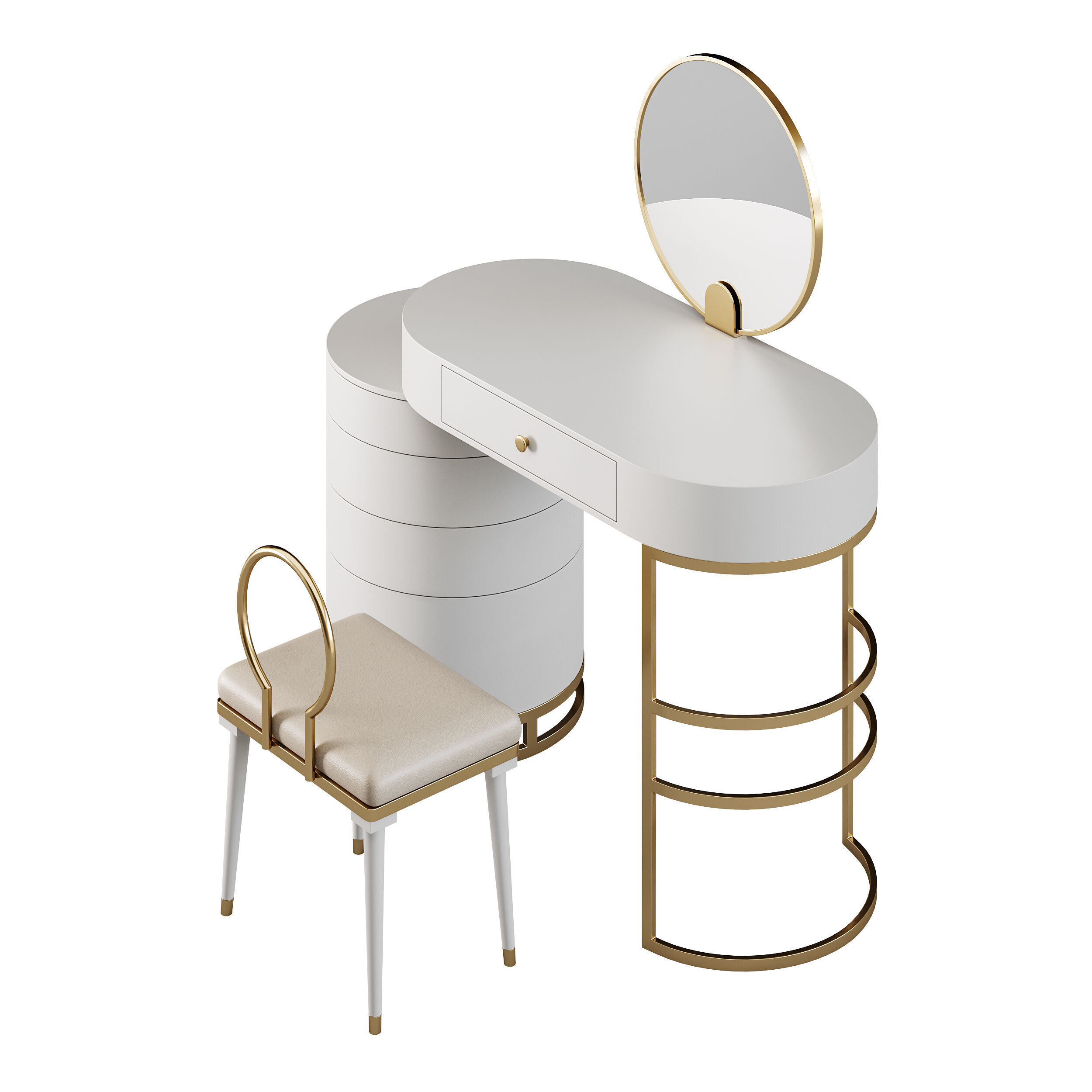 Dressing table 07 3D model_6