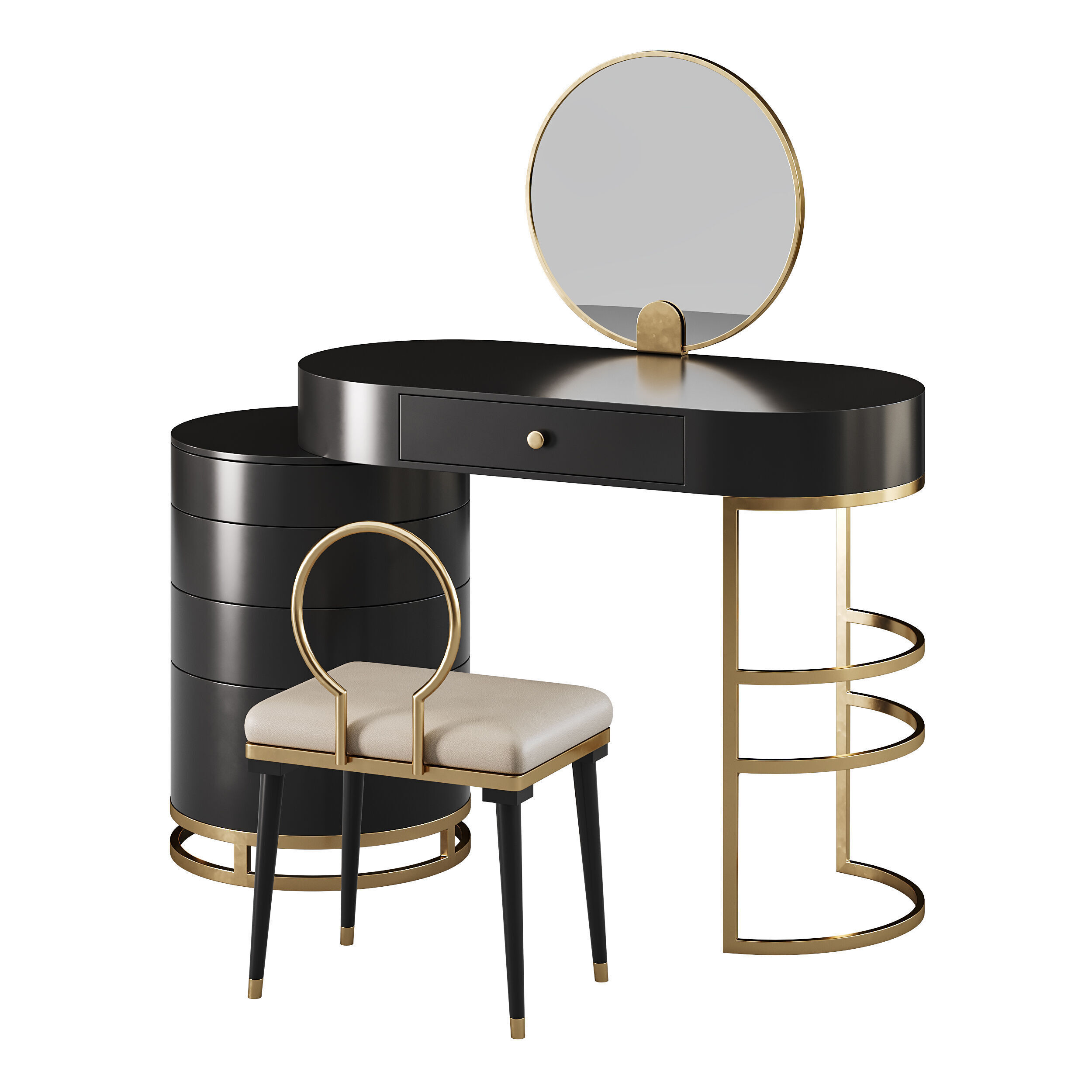 Dressing table 07 3D model_8