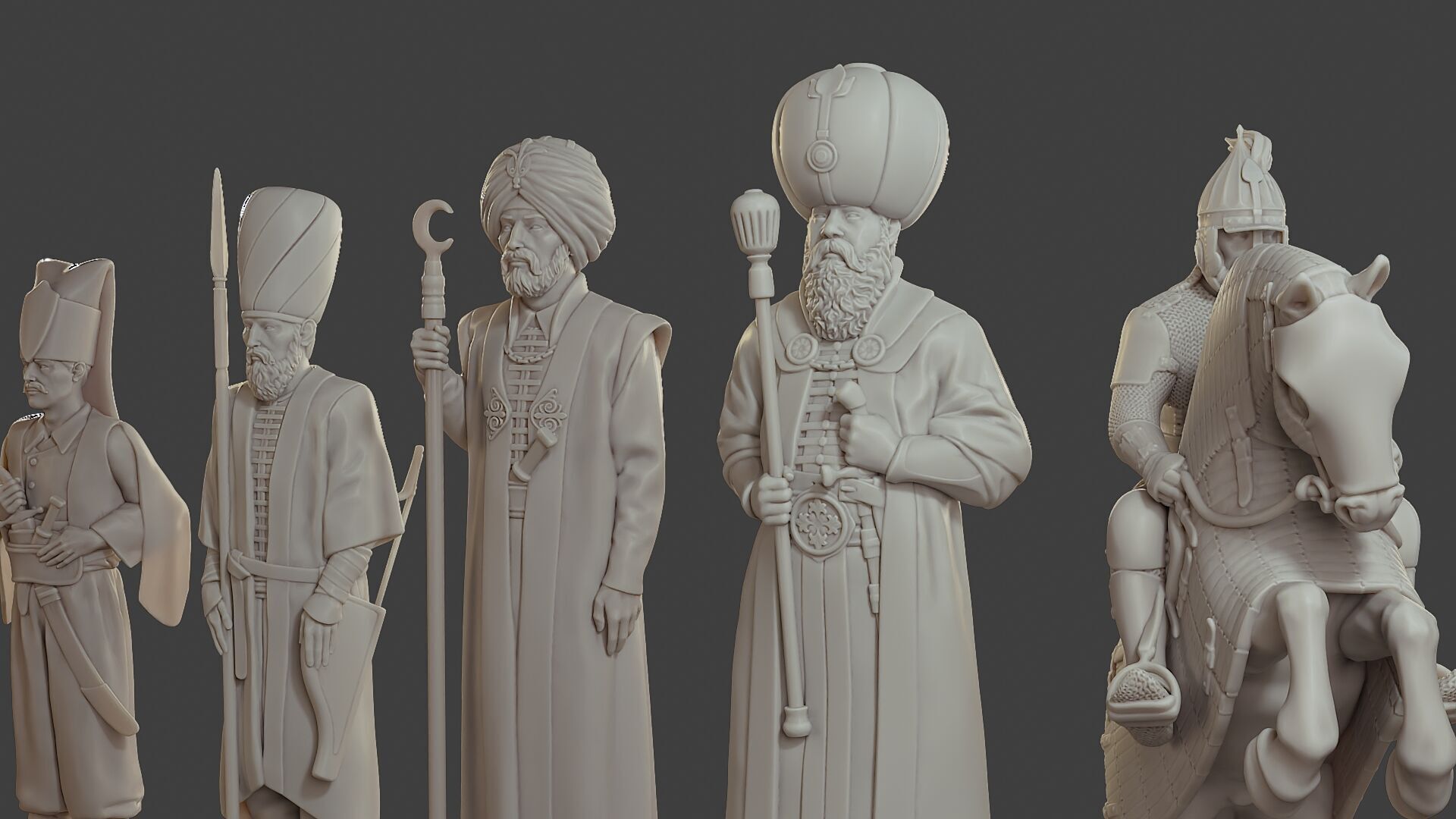 Medieval Ottoman Chess Set MOCHS 1 3D print model_18