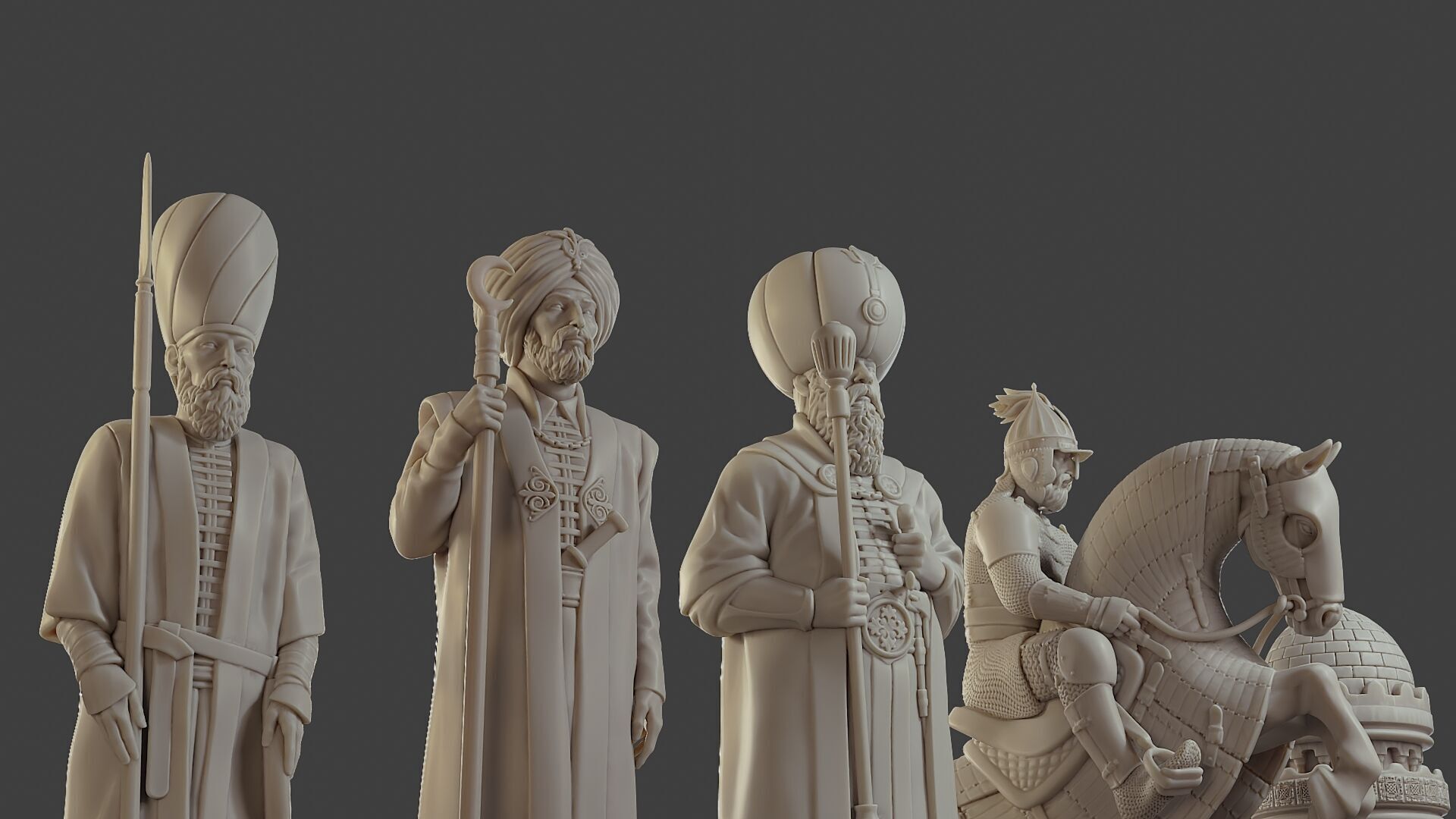 Medieval Ottoman Chess Set MOCHS 1 3D print model_13