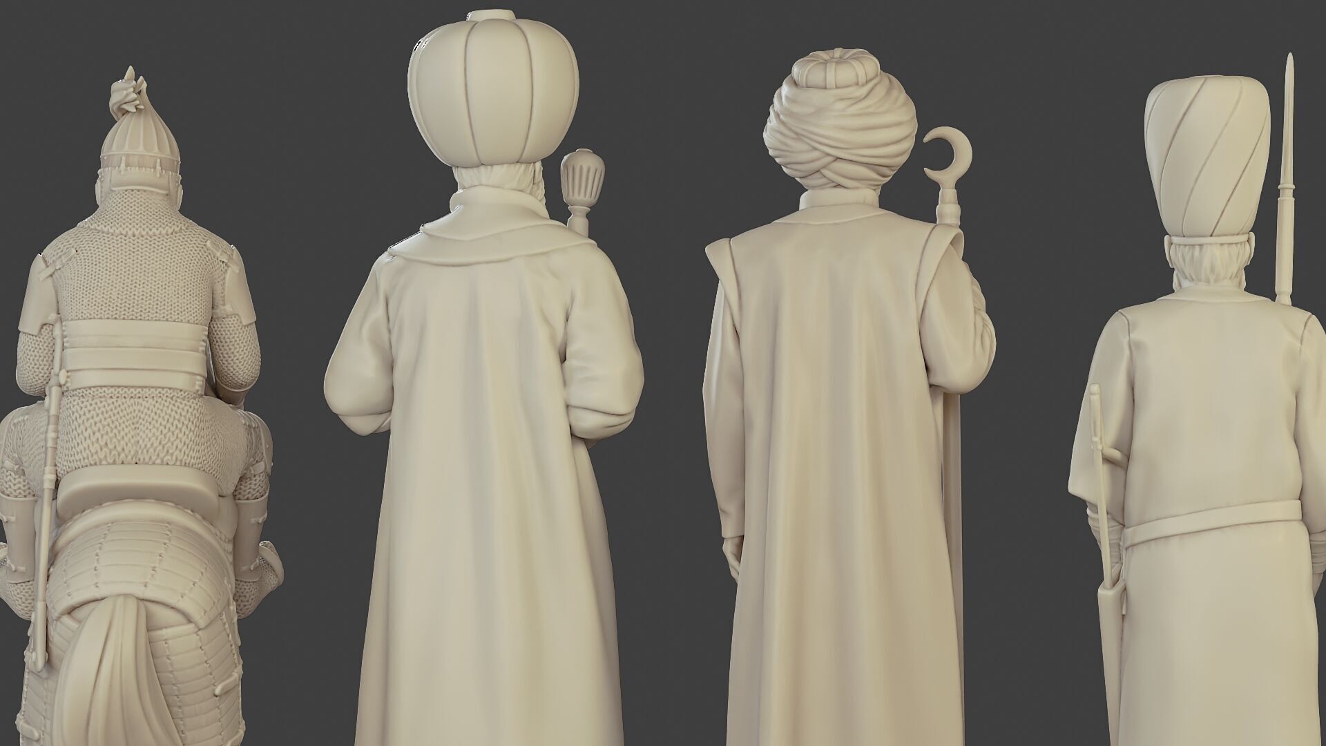 Medieval Ottoman Chess Set MOCHS 1 3D print model_21