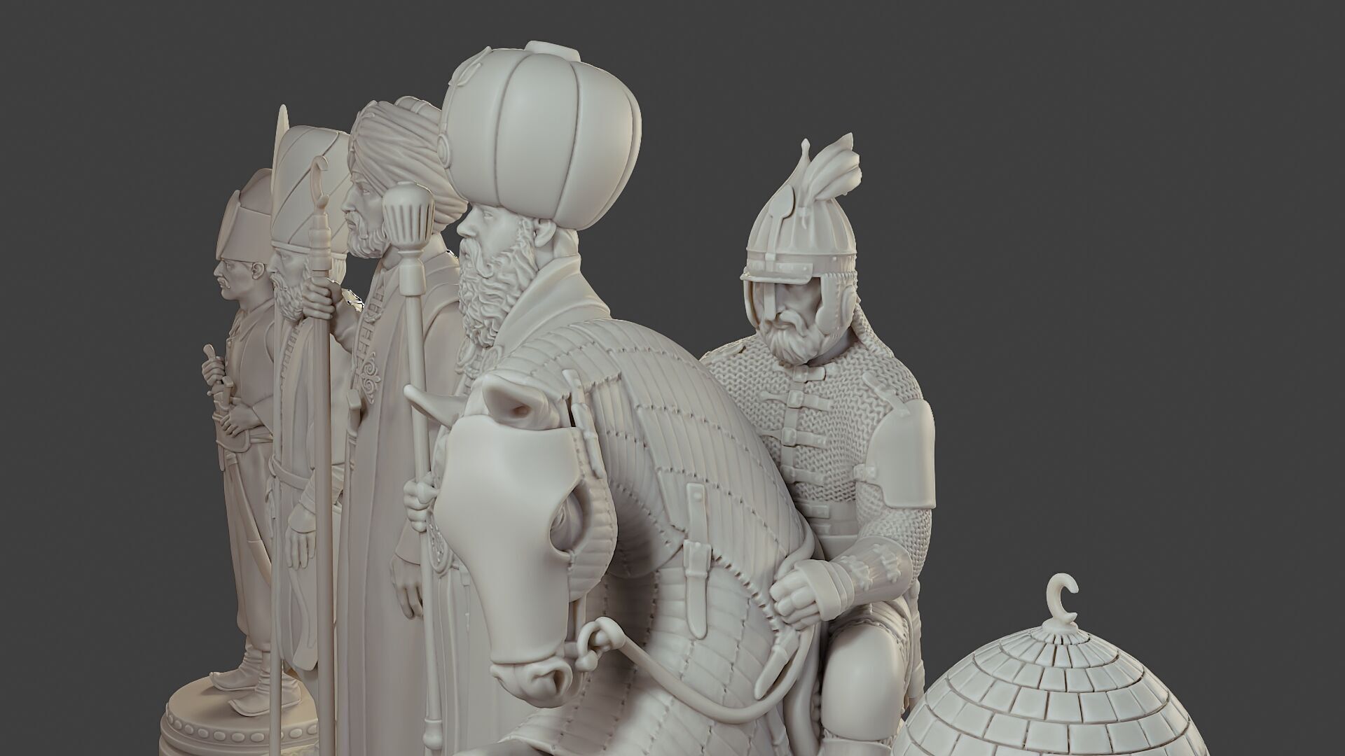 Medieval Ottoman Chess Set MOCHS 1 3D print model_17
