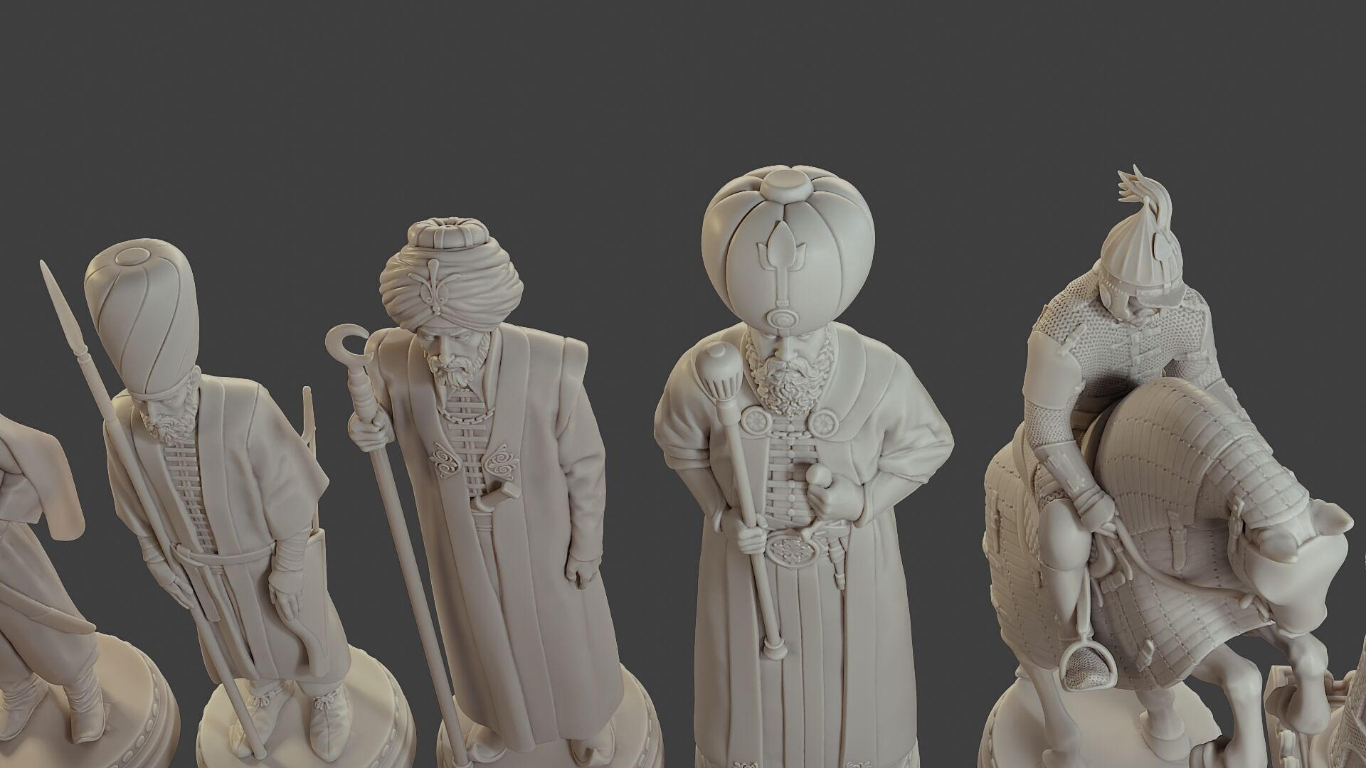 Medieval Ottoman Chess Set MOCHS 1 3D print model_14