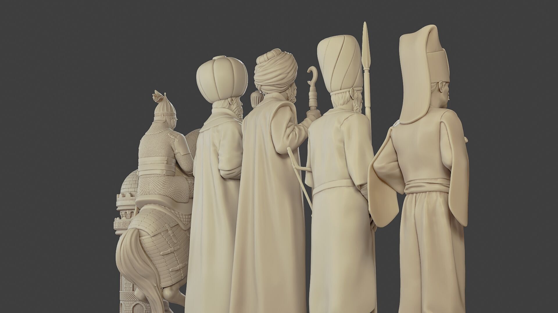 Medieval Ottoman Chess Set MOCHS 1 3D print model_27