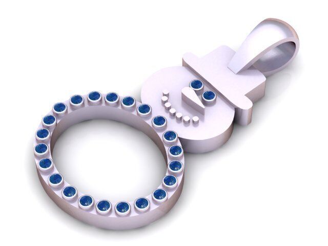 SNOWMAN PENDANT 3D PRINTABLE MODEL 3D print model_3