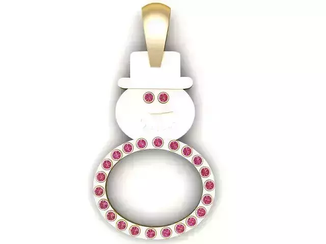 SNOWMAN PENDANT 3D PRINTABLE MODEL 3D print model