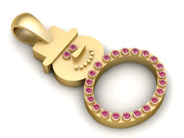 SNOWMAN PENDANT 3D PRINTABLE MODEL 3D print model_1