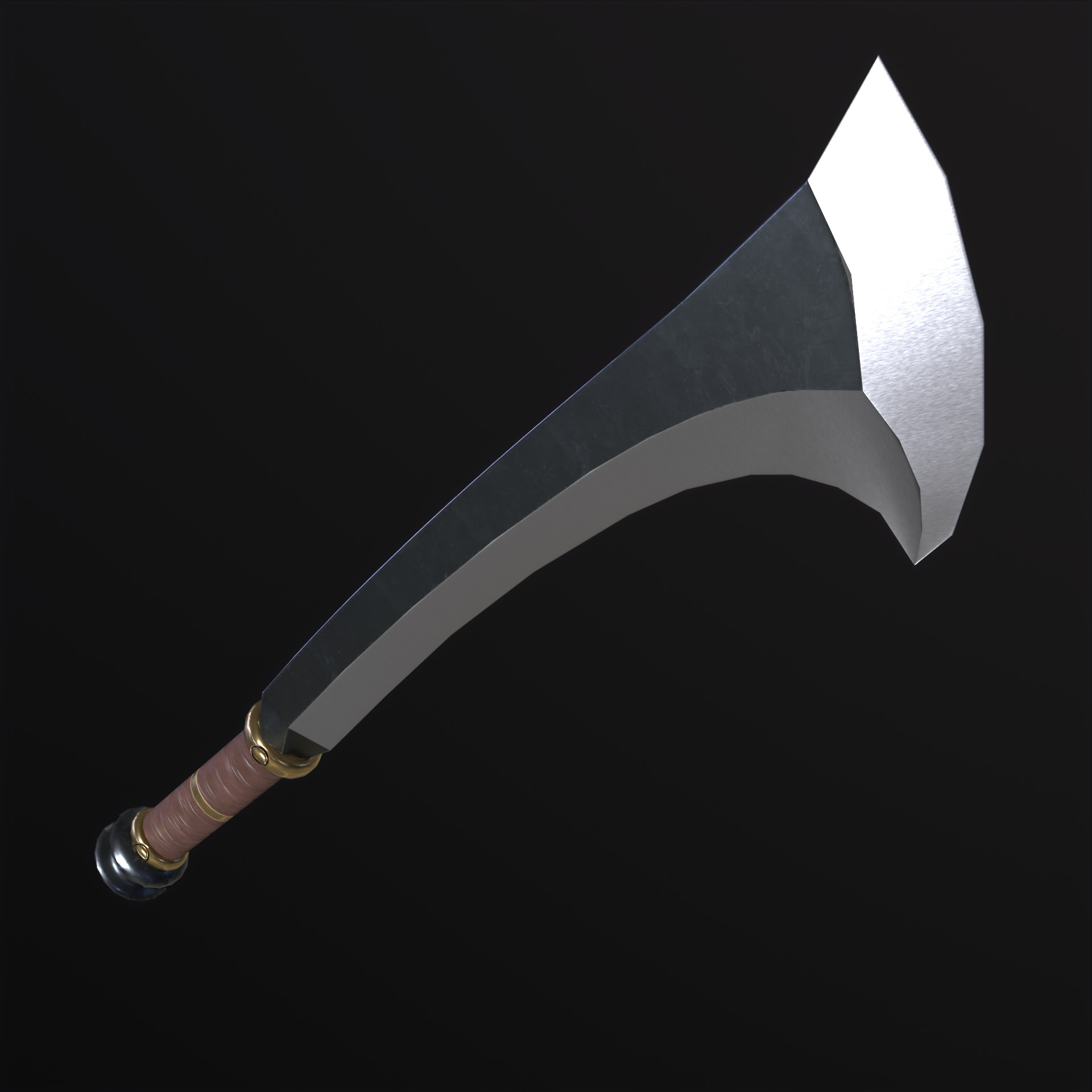 Fantasy Sword PBR Low-poly 3D model_7