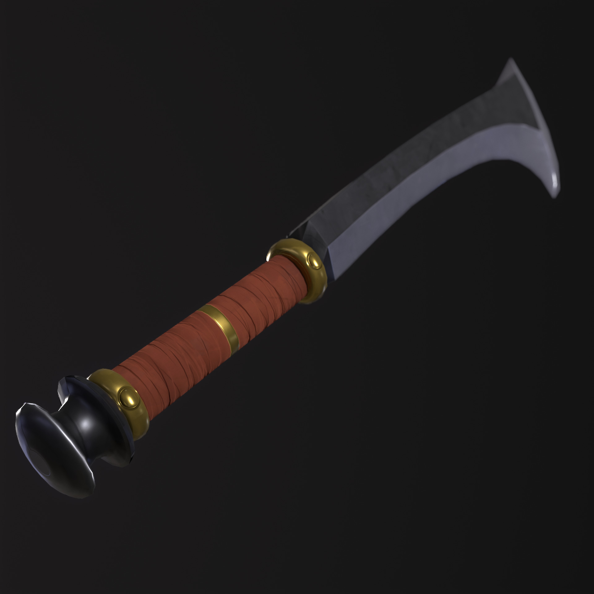 Fantasy Sword PBR Low-poly 3D model_4
