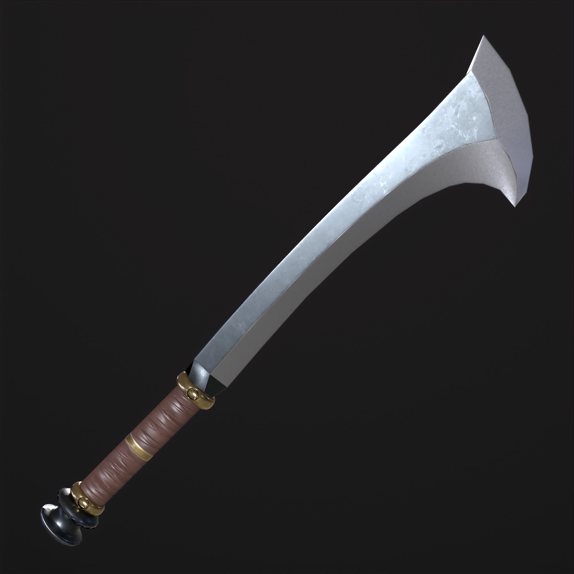 Fantasy Sword PBR Low-poly 3D model_6