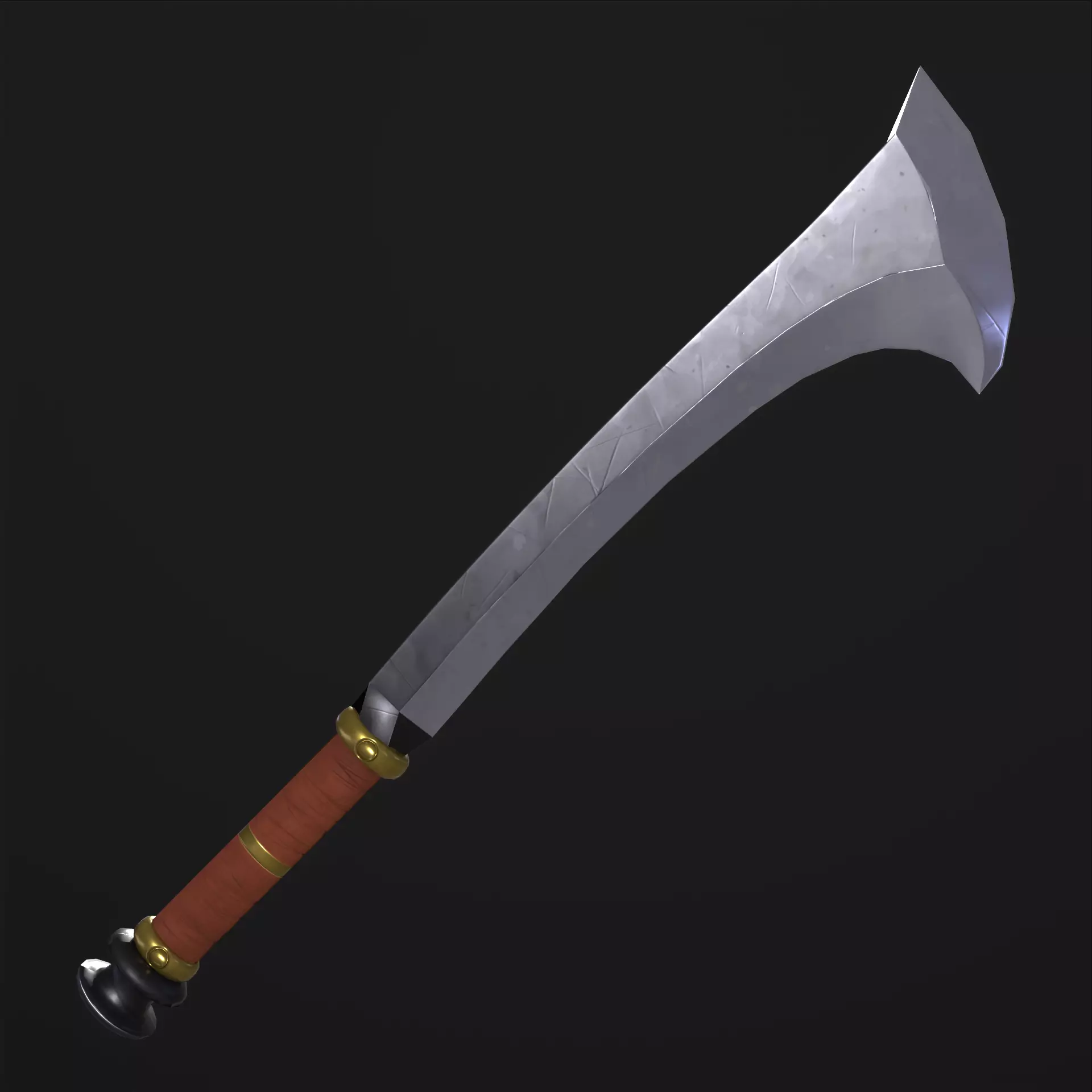 Fantasy Sword PBR Low-poly 3D model_0