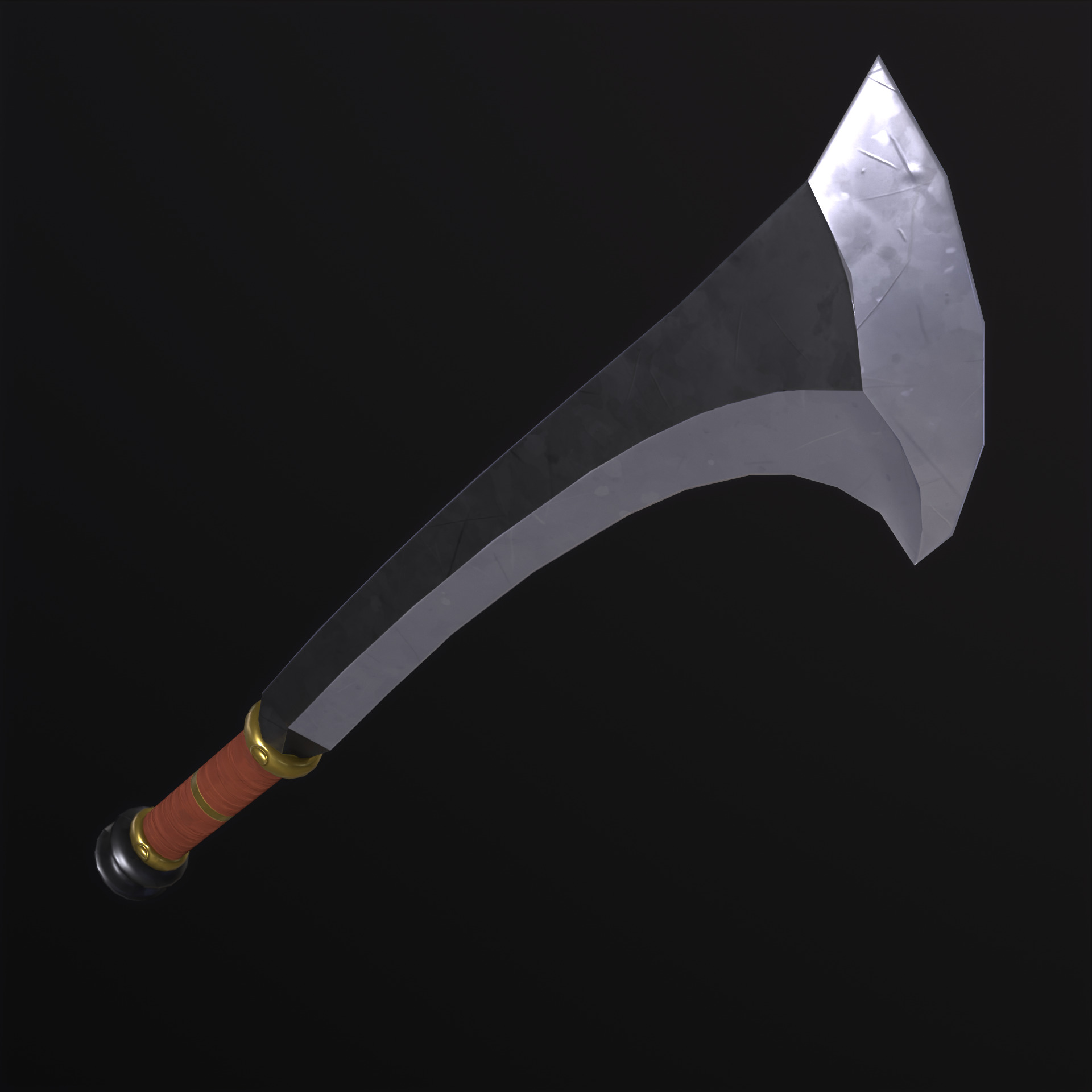Fantasy Sword PBR Low-poly 3D model_3