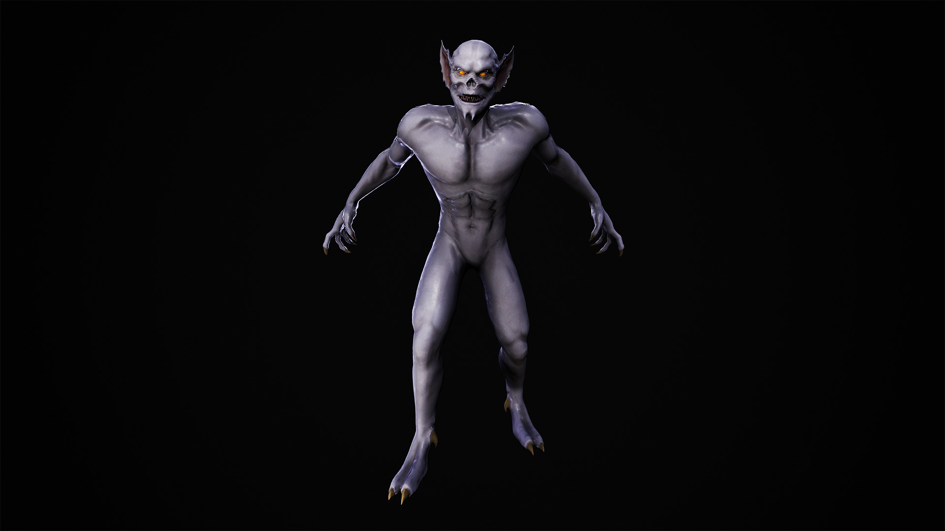 Vampire monster Low-poly 3D model_11