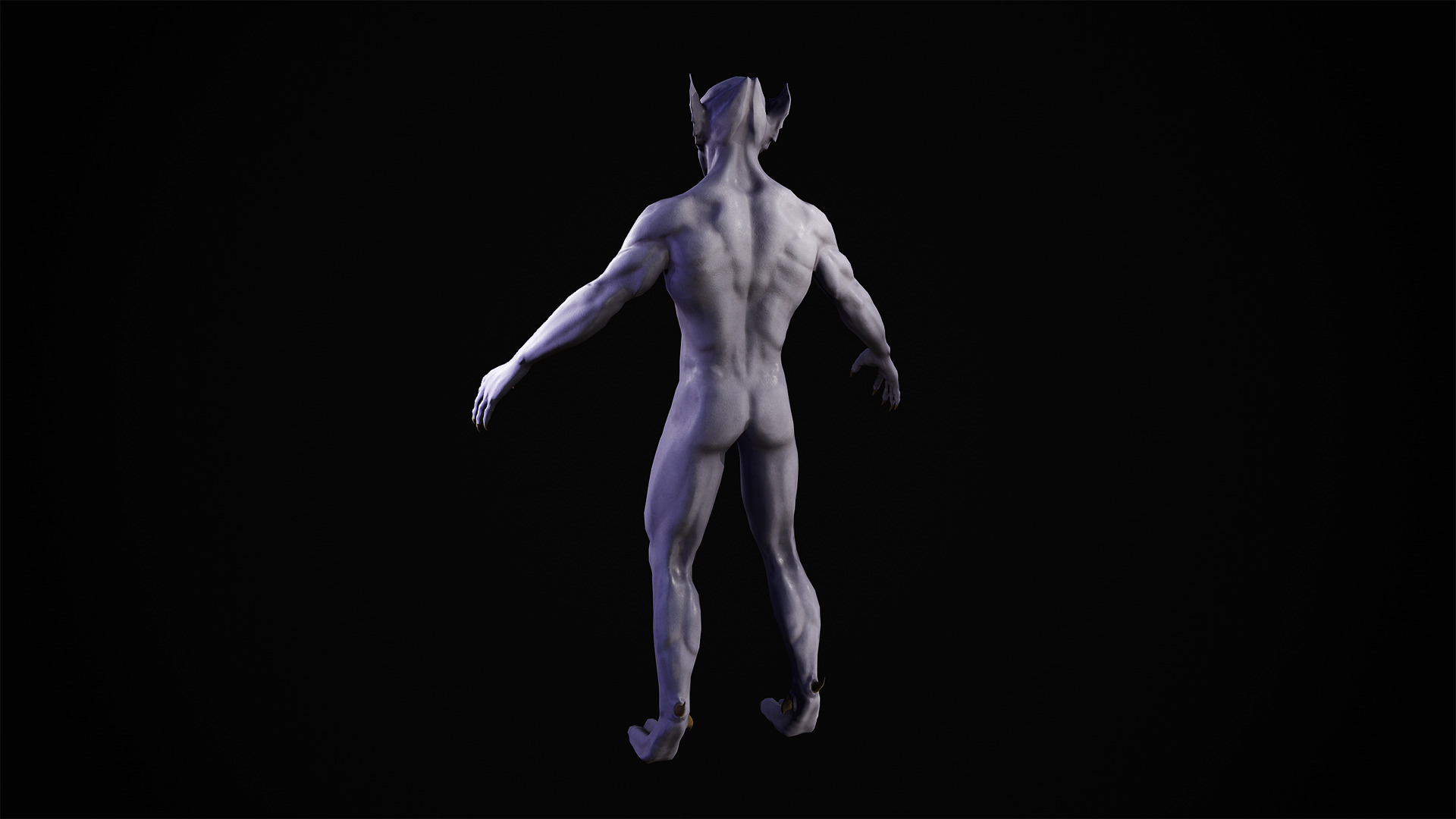 Vampire monster Low-poly 3D model_7