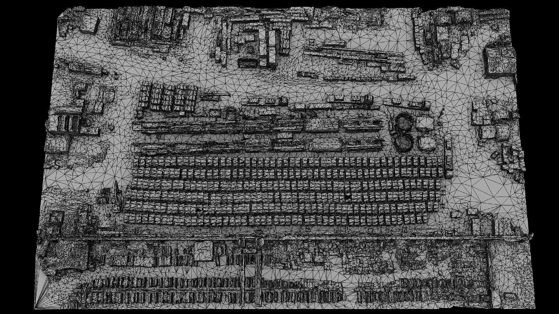 terrain mining facility machinery storage stuff drone scan Low-poly 3D model_10