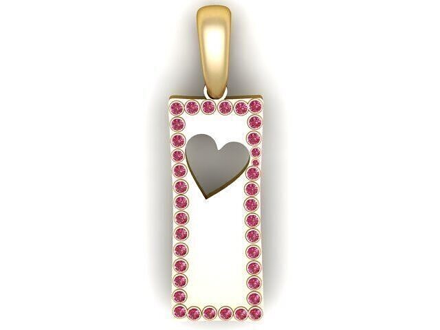 HIP HOP HEART DESIGN ALPHABET I PENDANT 3D PRINTABLE MODEL 3D print model