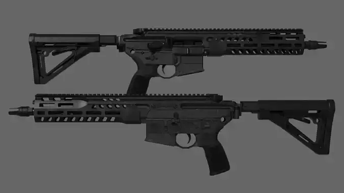 SIG SAUER MCX CSAW Low-poly 3D model
