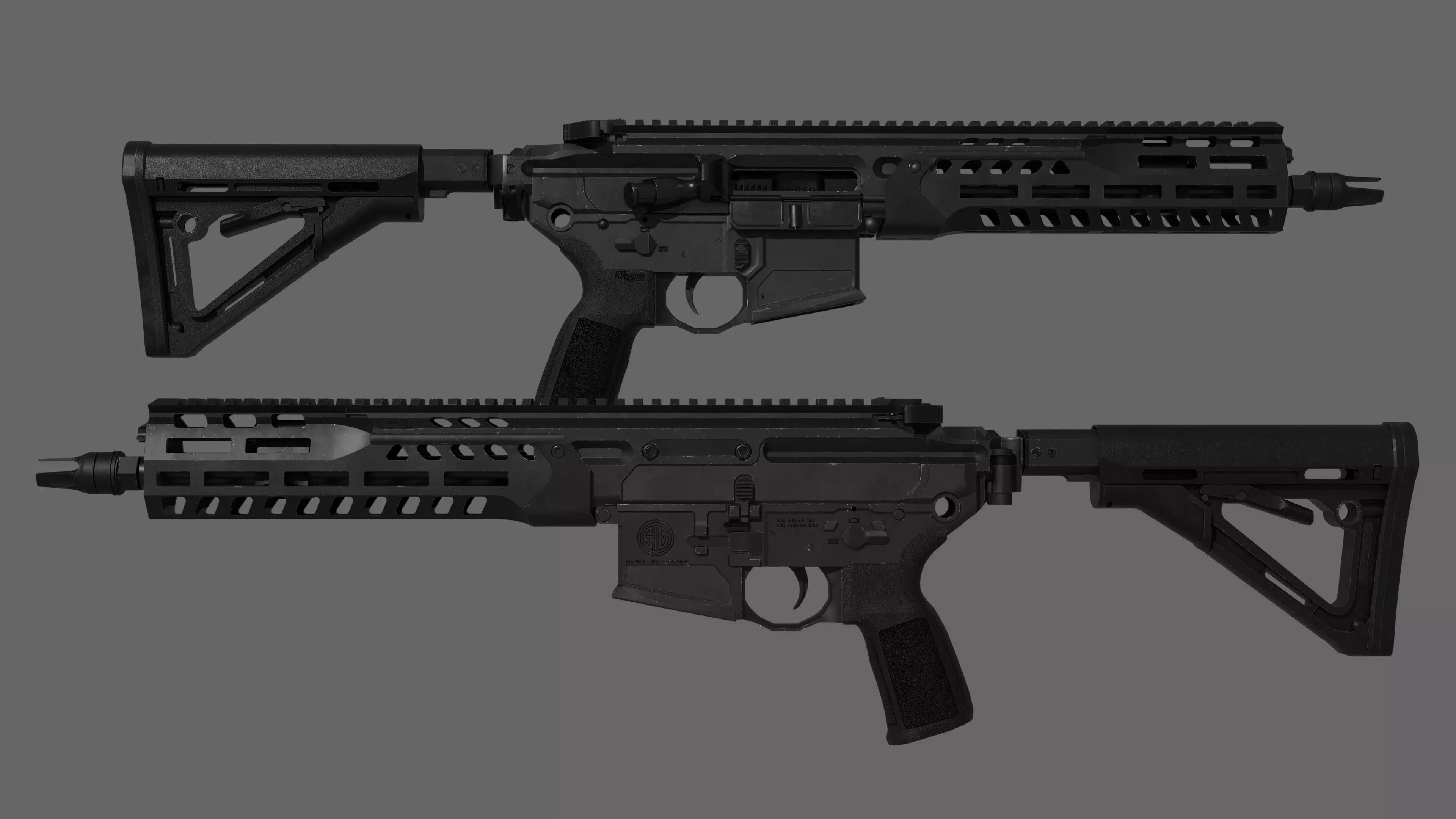SIG SAUER MCX CSAW Low-poly 3D model_0