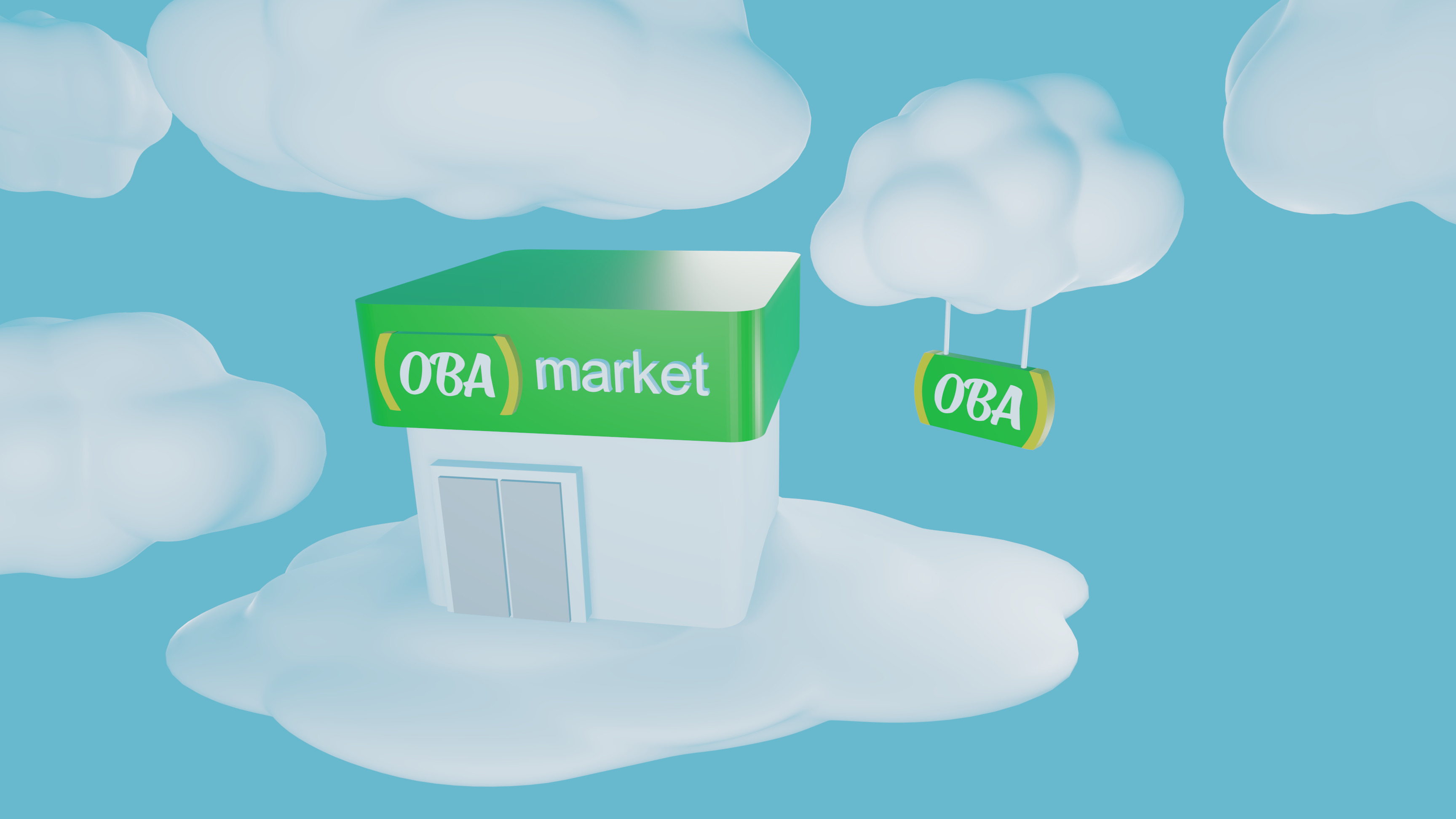 OBA Market on the Clouds Digital Concept Design Free 3D model_5