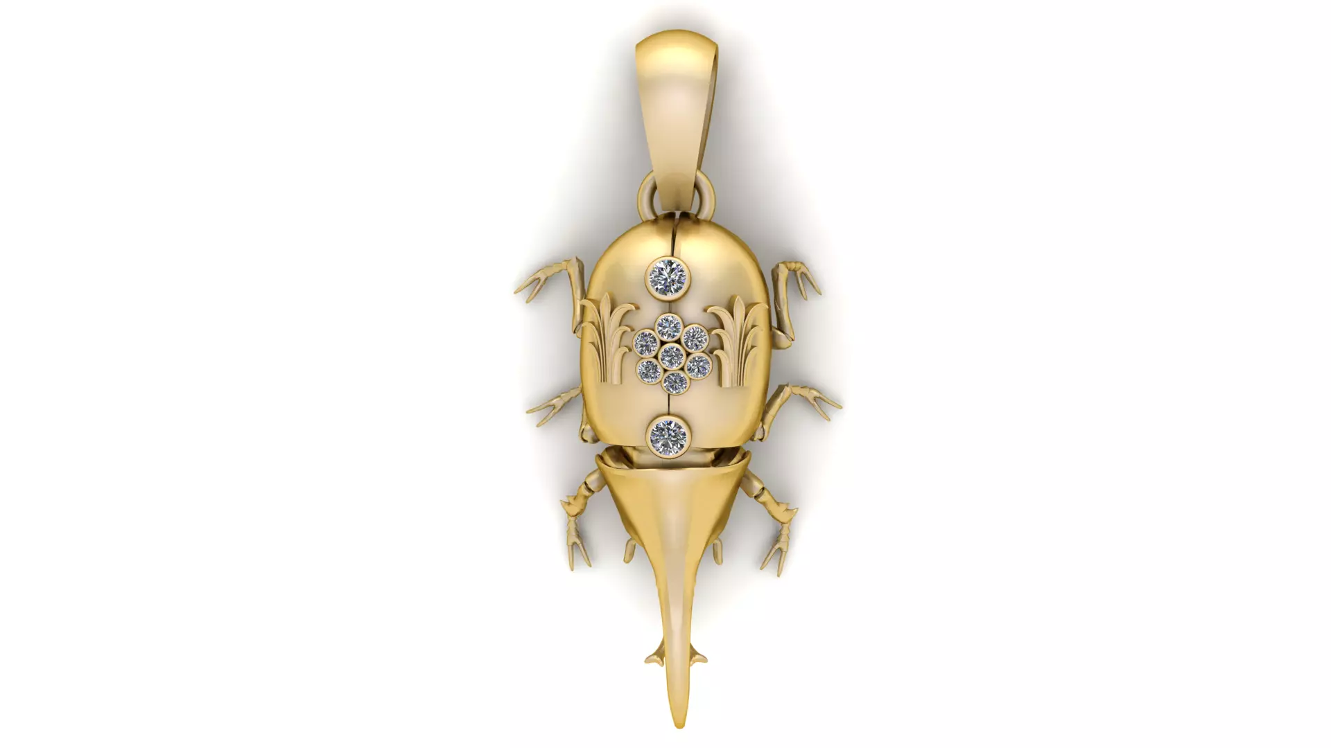BEETLE INSECT PENDANT 3D PRINTABLE MODEL 3D print model