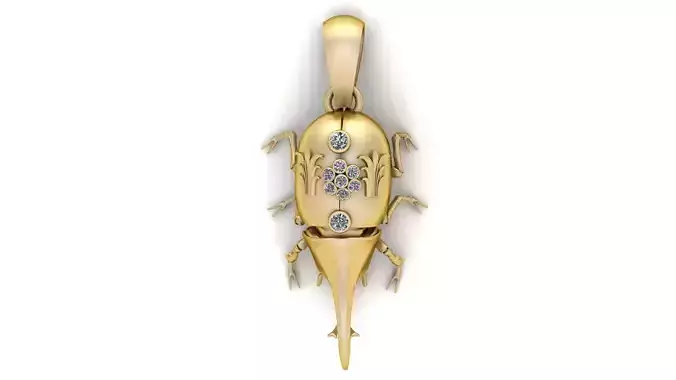 BEETLE INSECT PENDANT 3D PRINTABLE MODEL