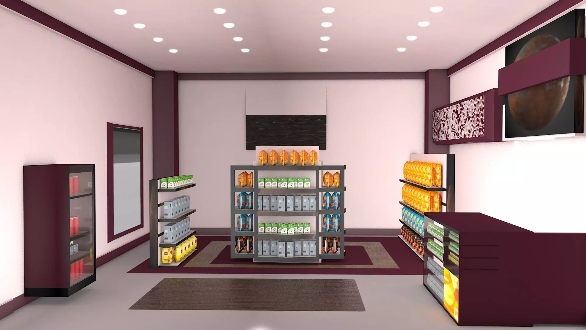 Super Market Stands 3D model_0
