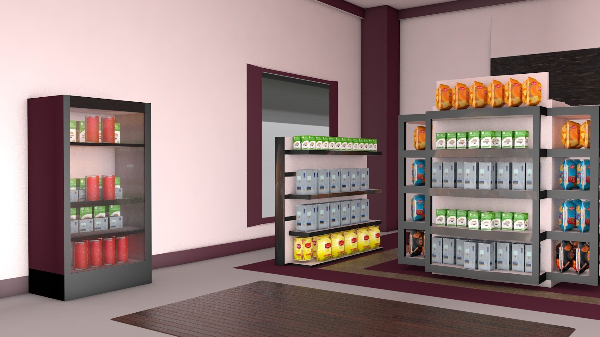 Super Market Stands 3D model_9