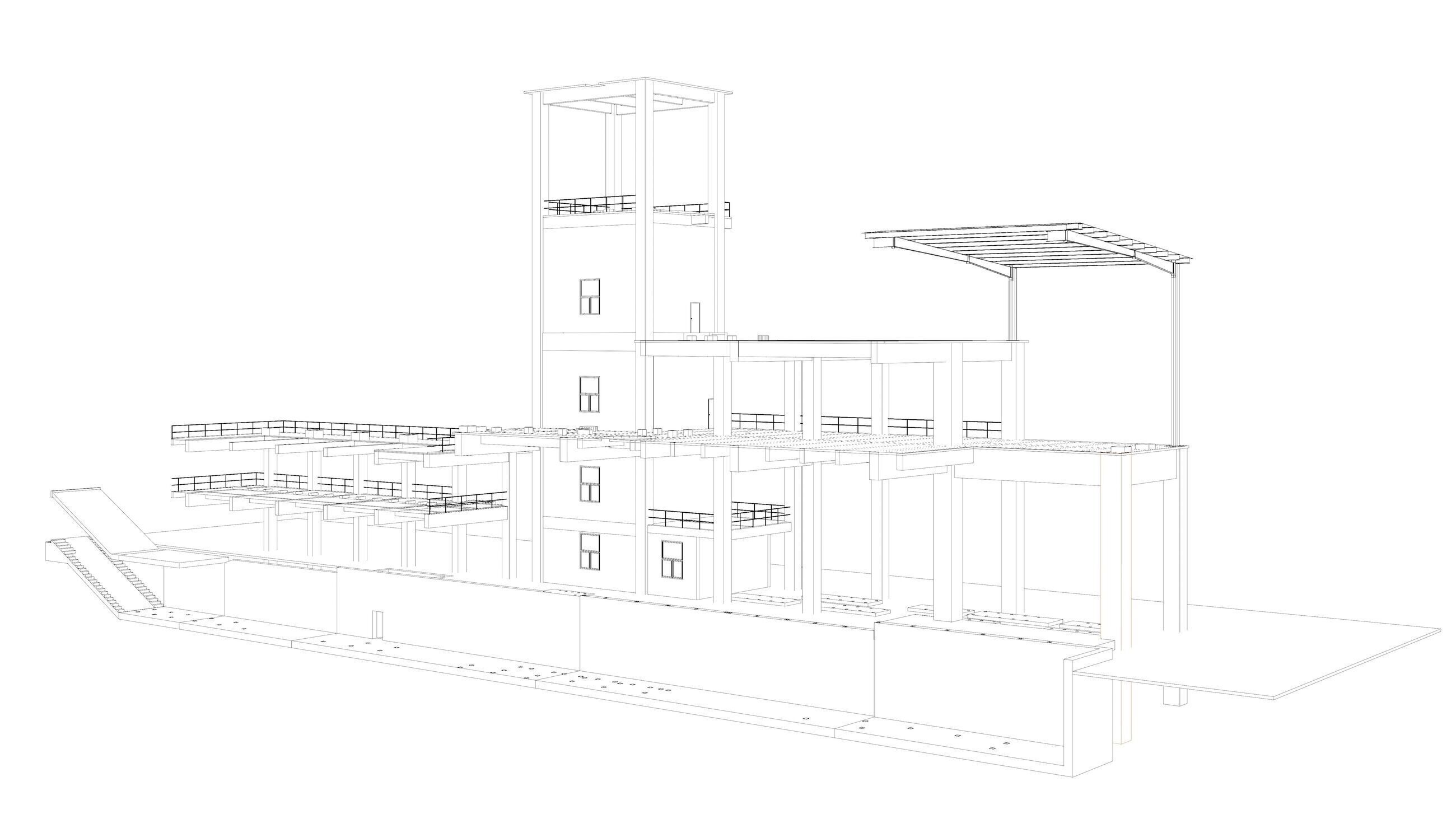 Industrial building in section cut 25i08 3D model_7