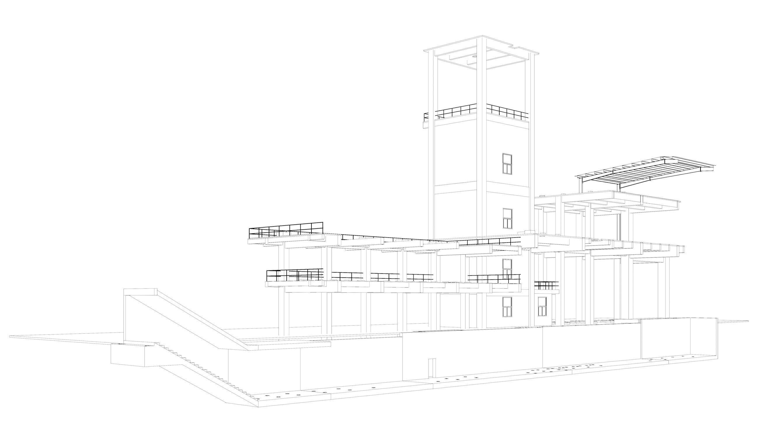Industrial building in section cut 25i08 3D model_6