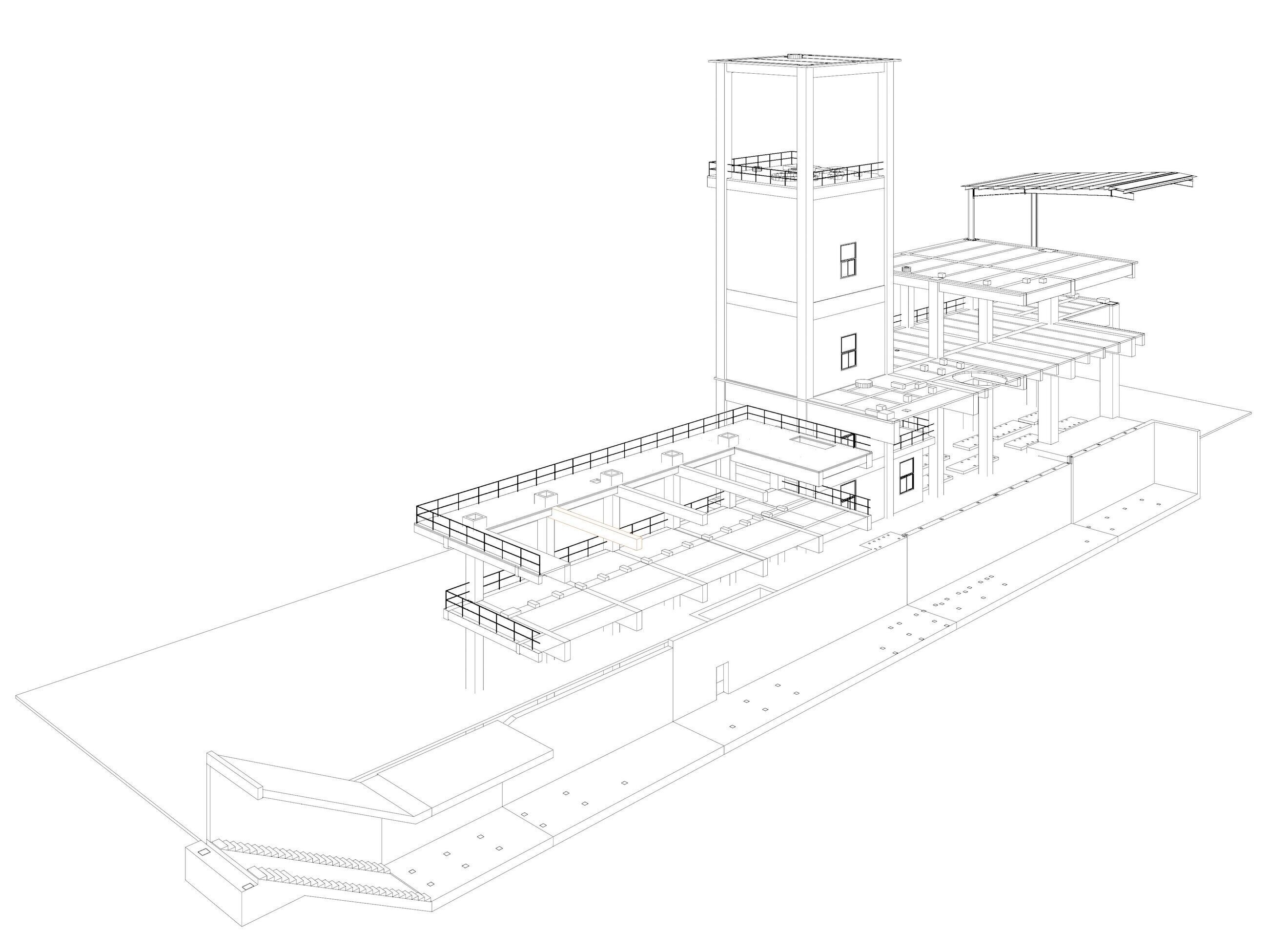 Industrial building in section cut 25i08 3D model_10