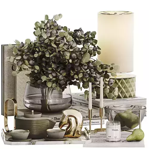 Decorative Set 023 Low-poly 3D model