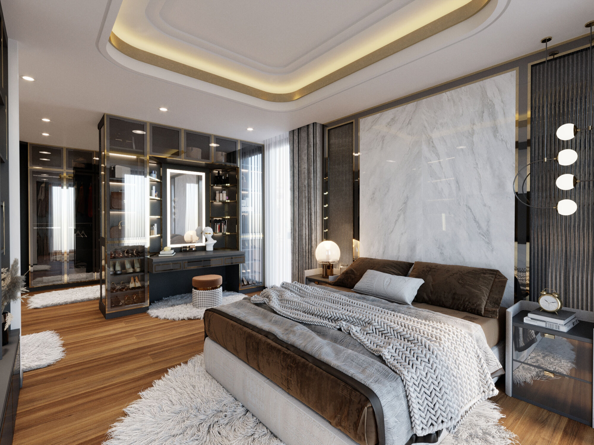 Modern Bedroom 3D Interior Scene 3D model | CGTrader
