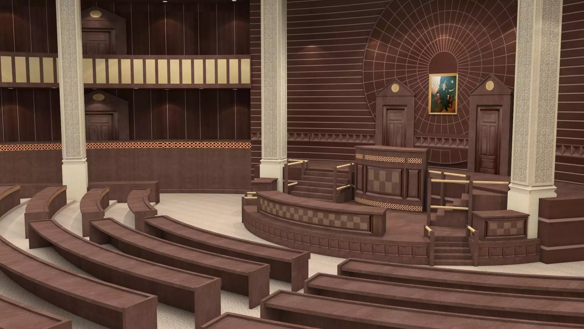 Punjab Assembly interior 3D model_0