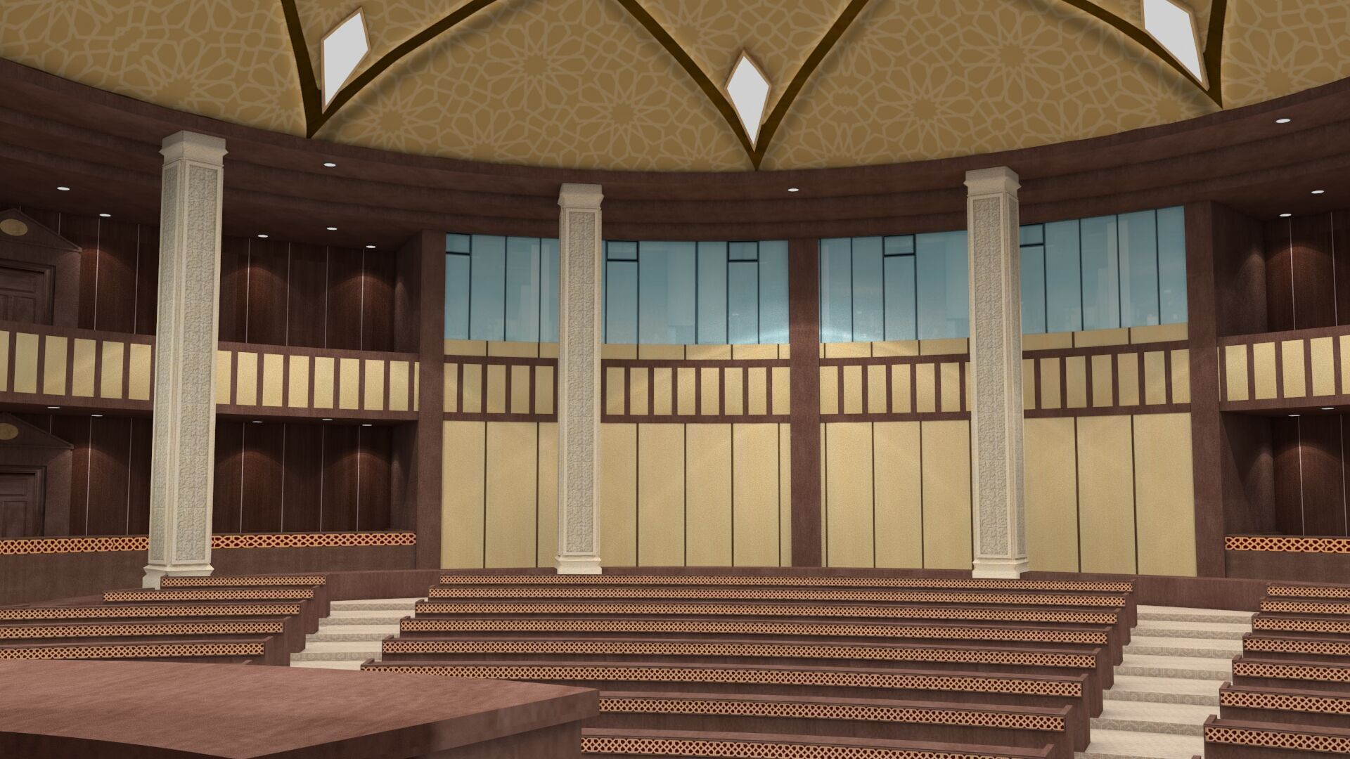 Punjab Assembly interior 3D model_4