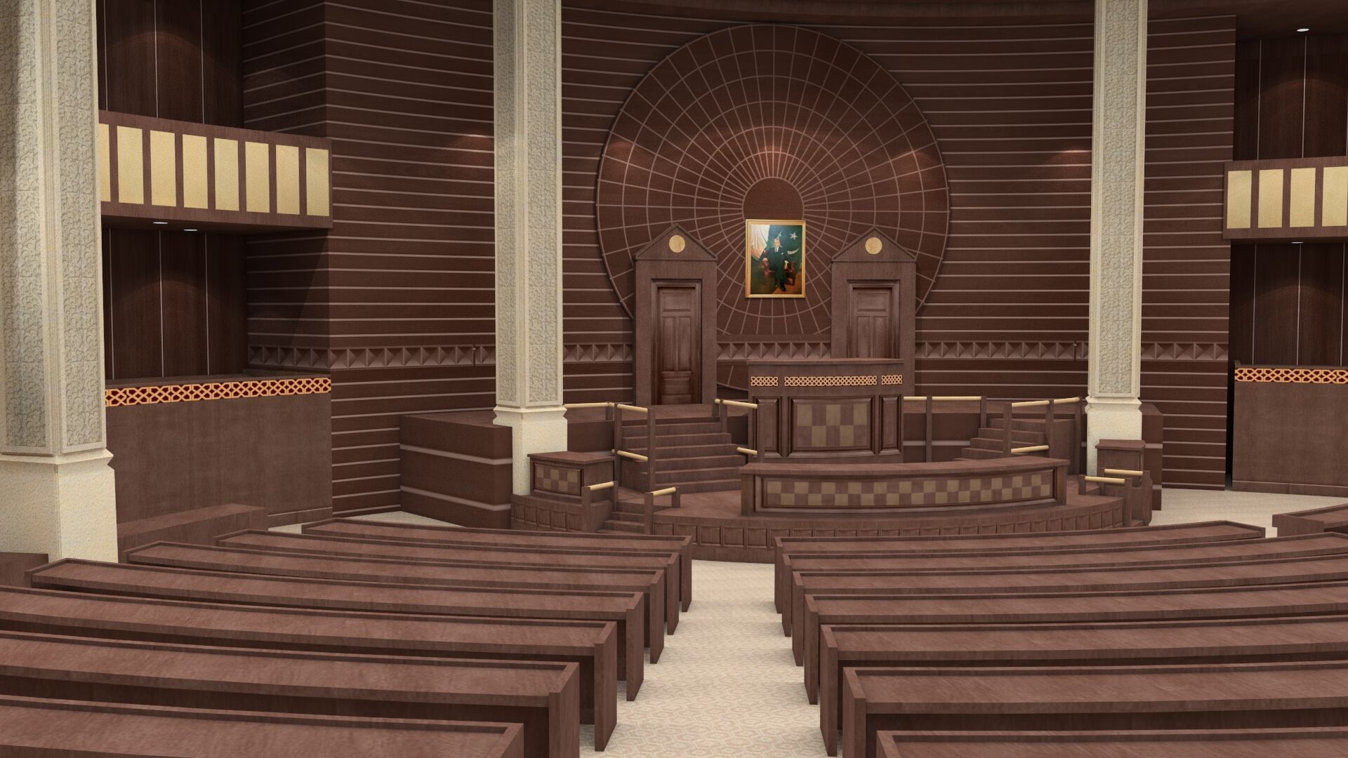 Punjab Assembly interior 3D model_2