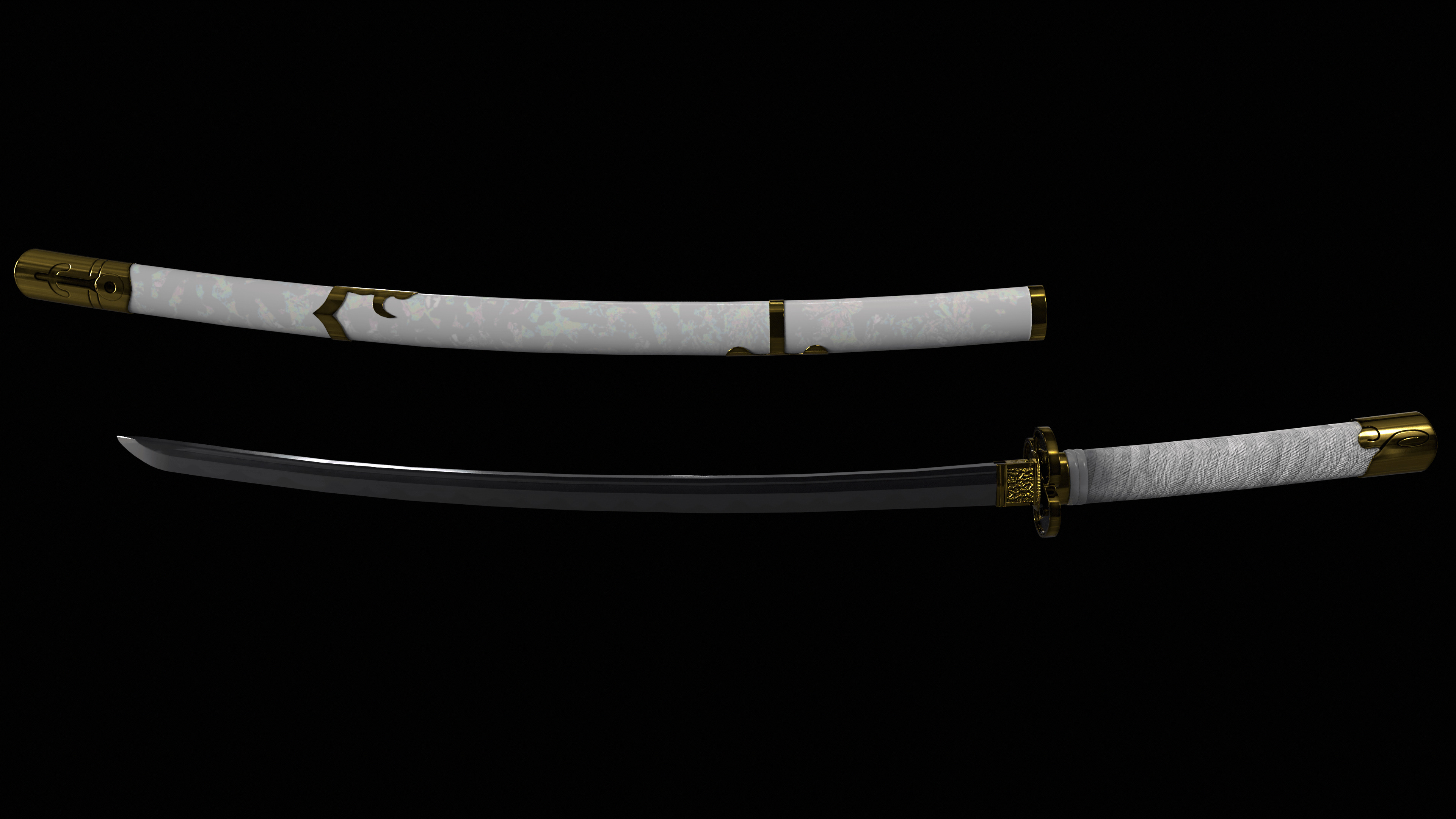 Greed Katana Low-poly 3D model_5
