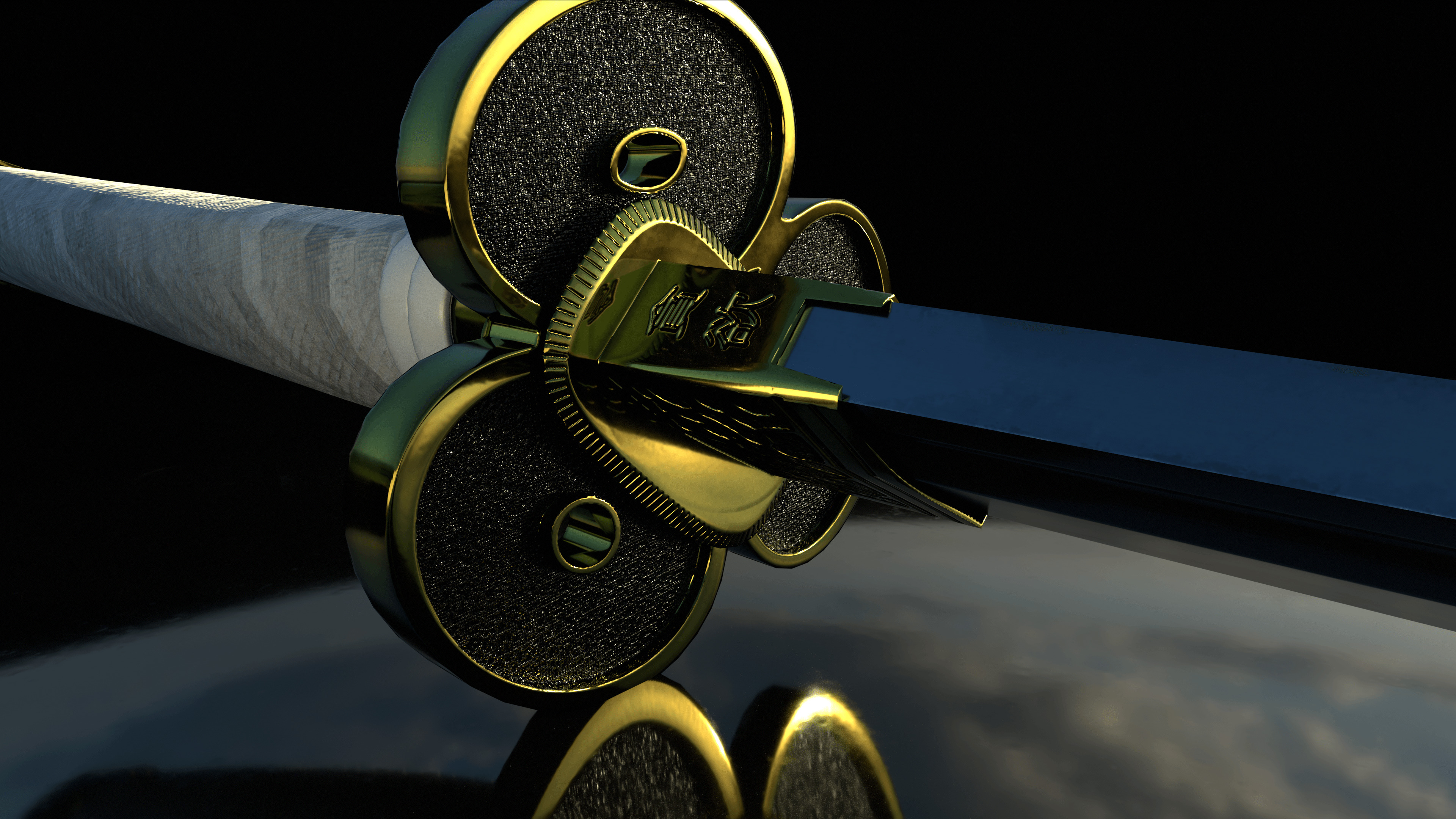 Greed Katana Low-poly 3D model_20