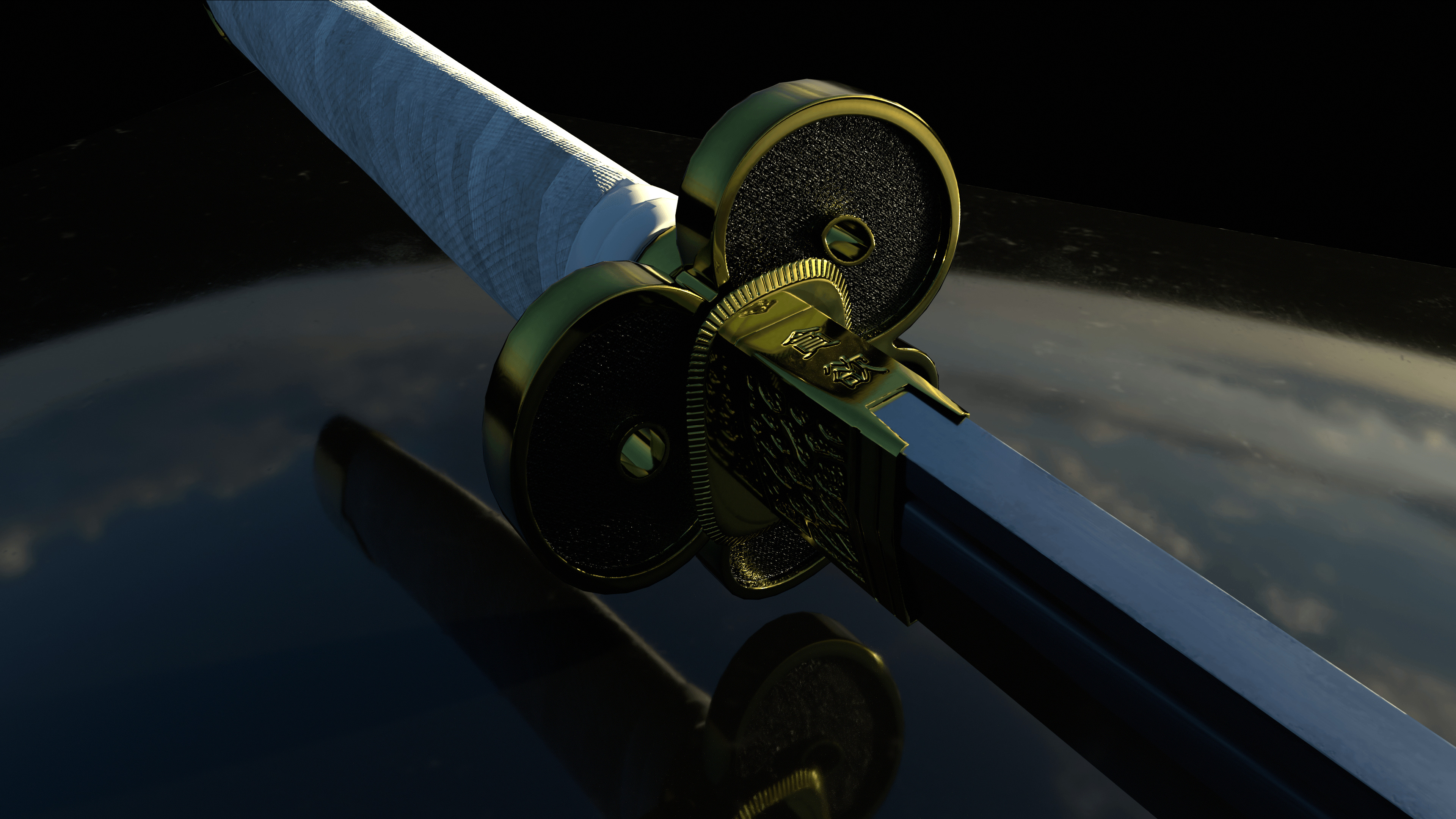 Greed Katana Low-poly 3D model_4