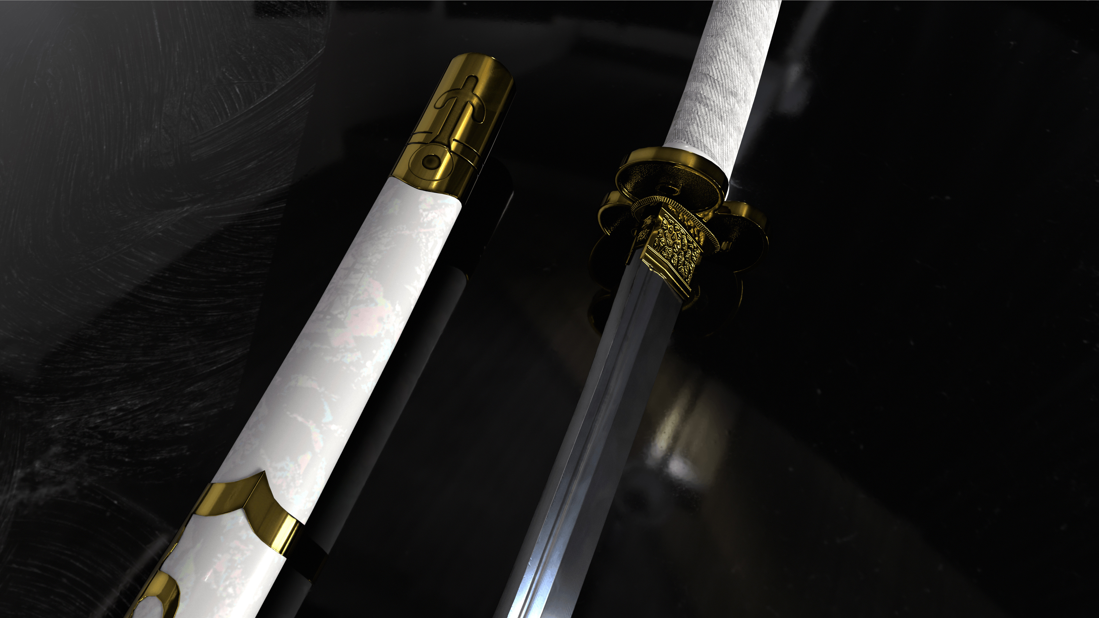 Greed Katana Low-poly 3D model_14