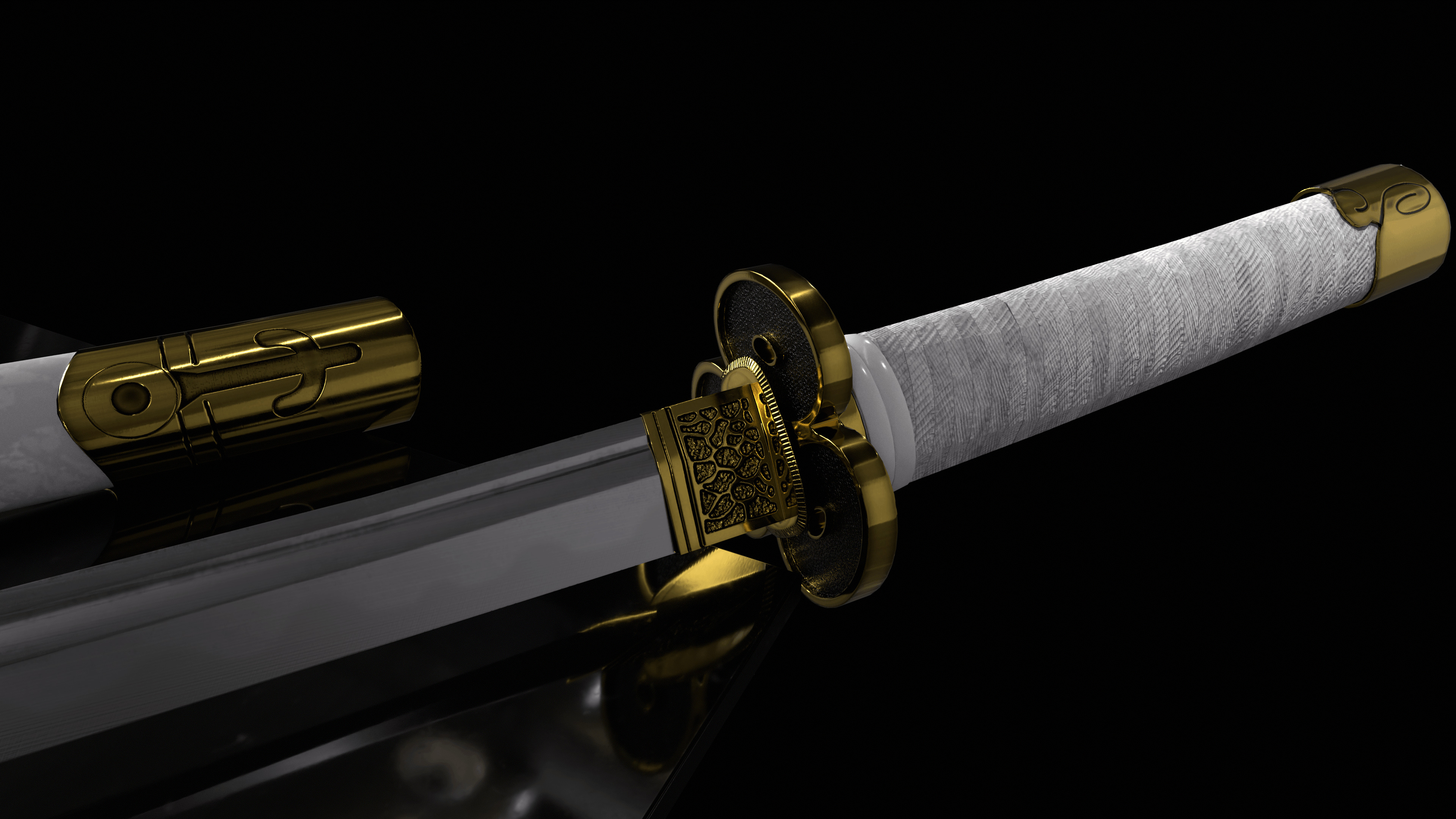 Greed Katana Low-poly 3D model_11