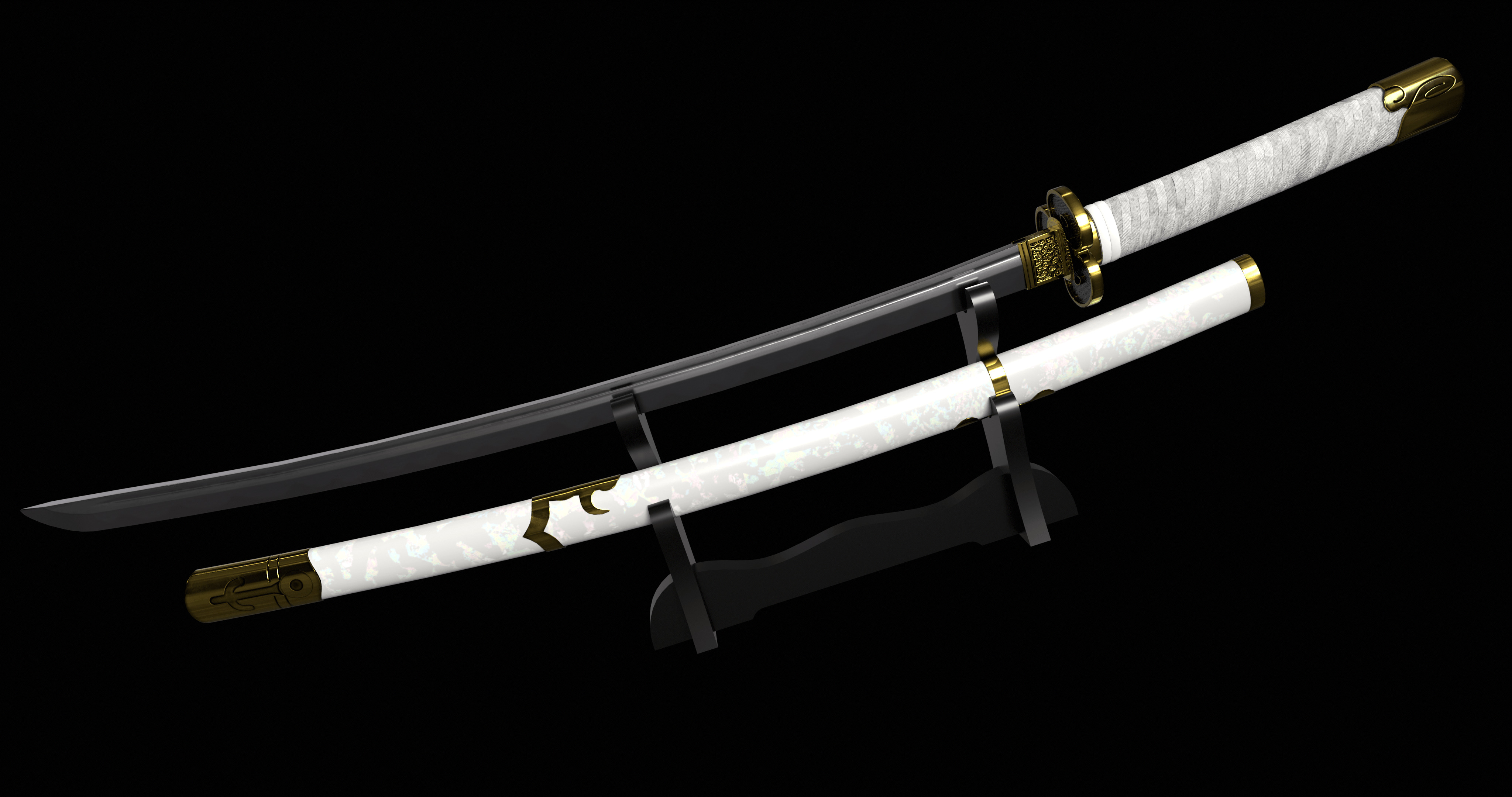 Greed Katana Low-poly 3D model_7