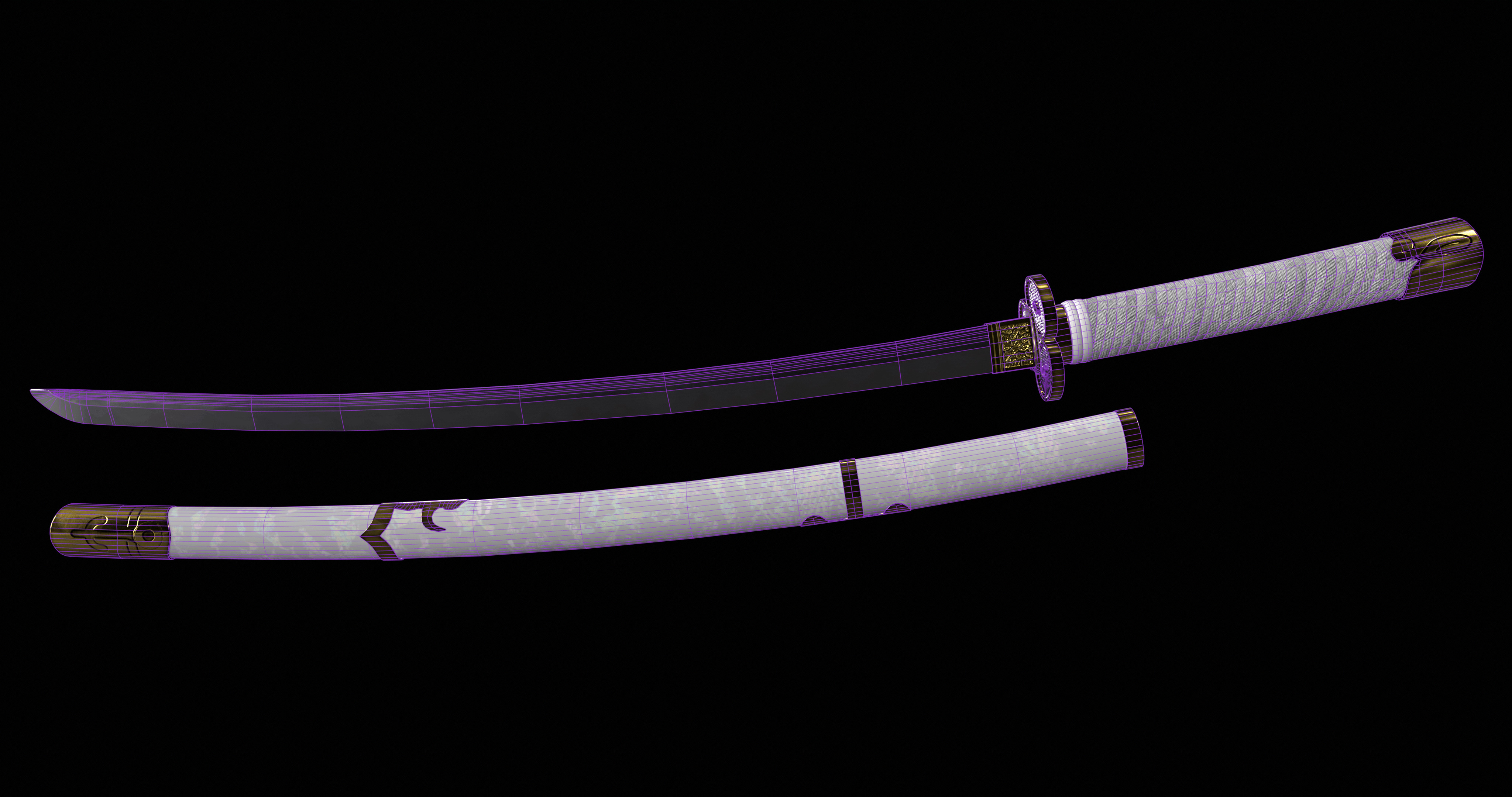 Greed Katana Low-poly 3D model_21