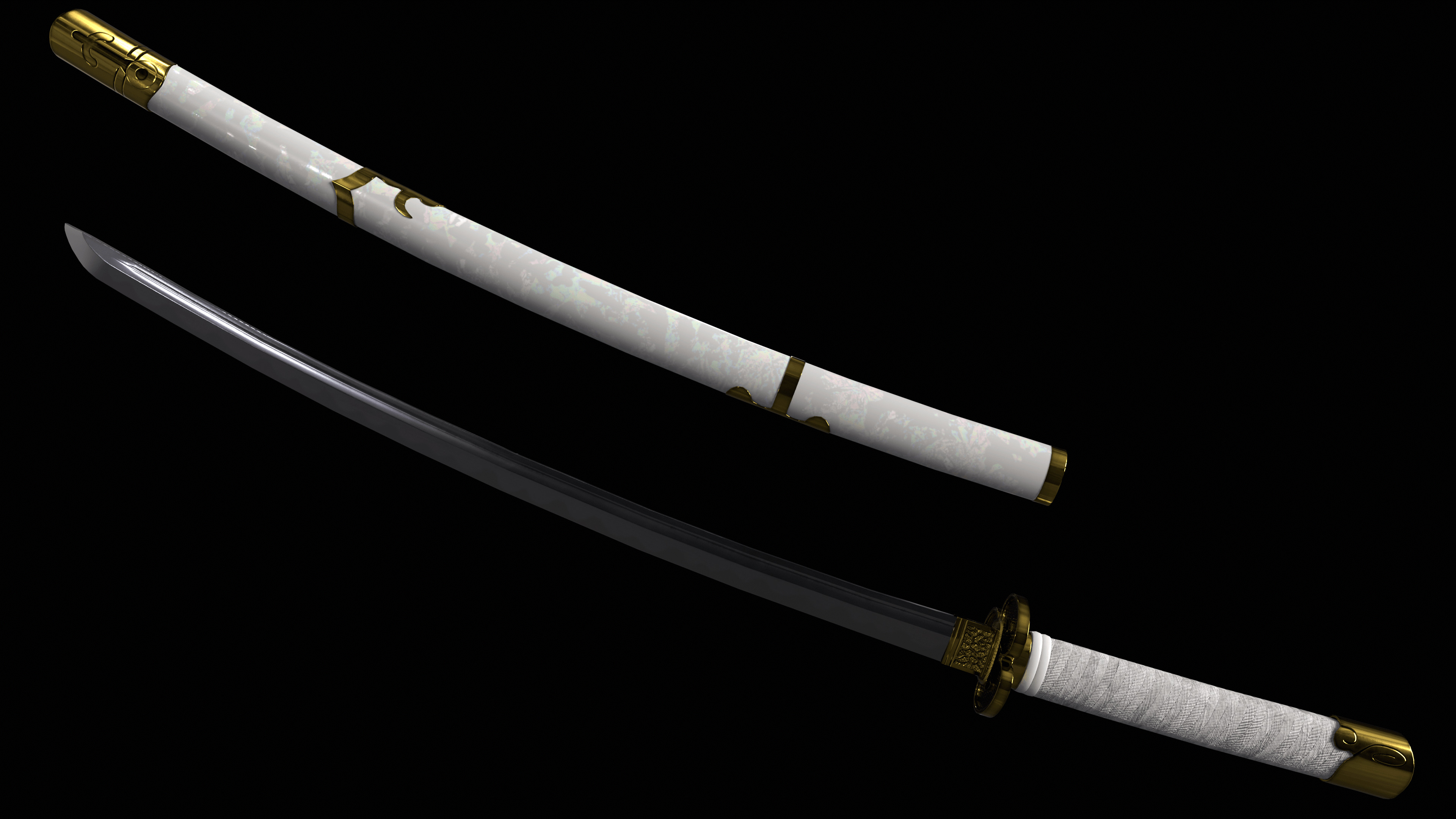 Greed Katana Low-poly 3D model_6