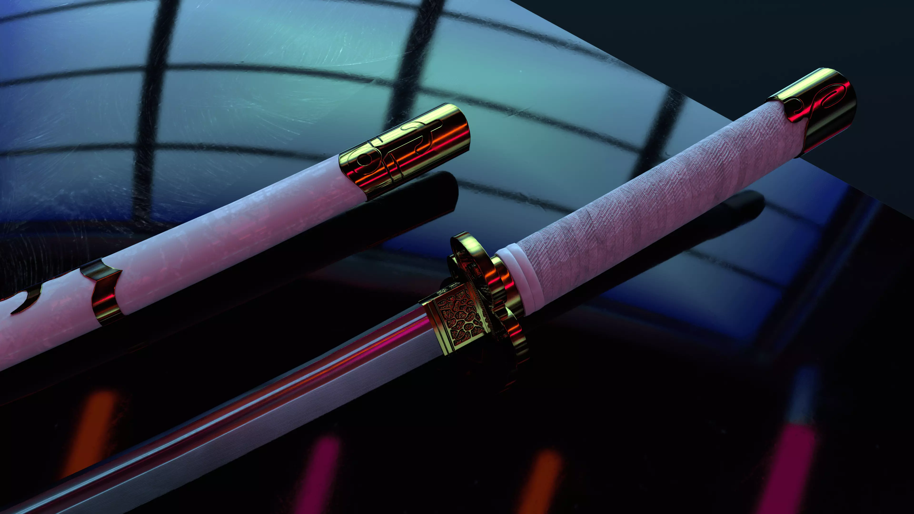 Greed Katana Low-poly 3D model_0