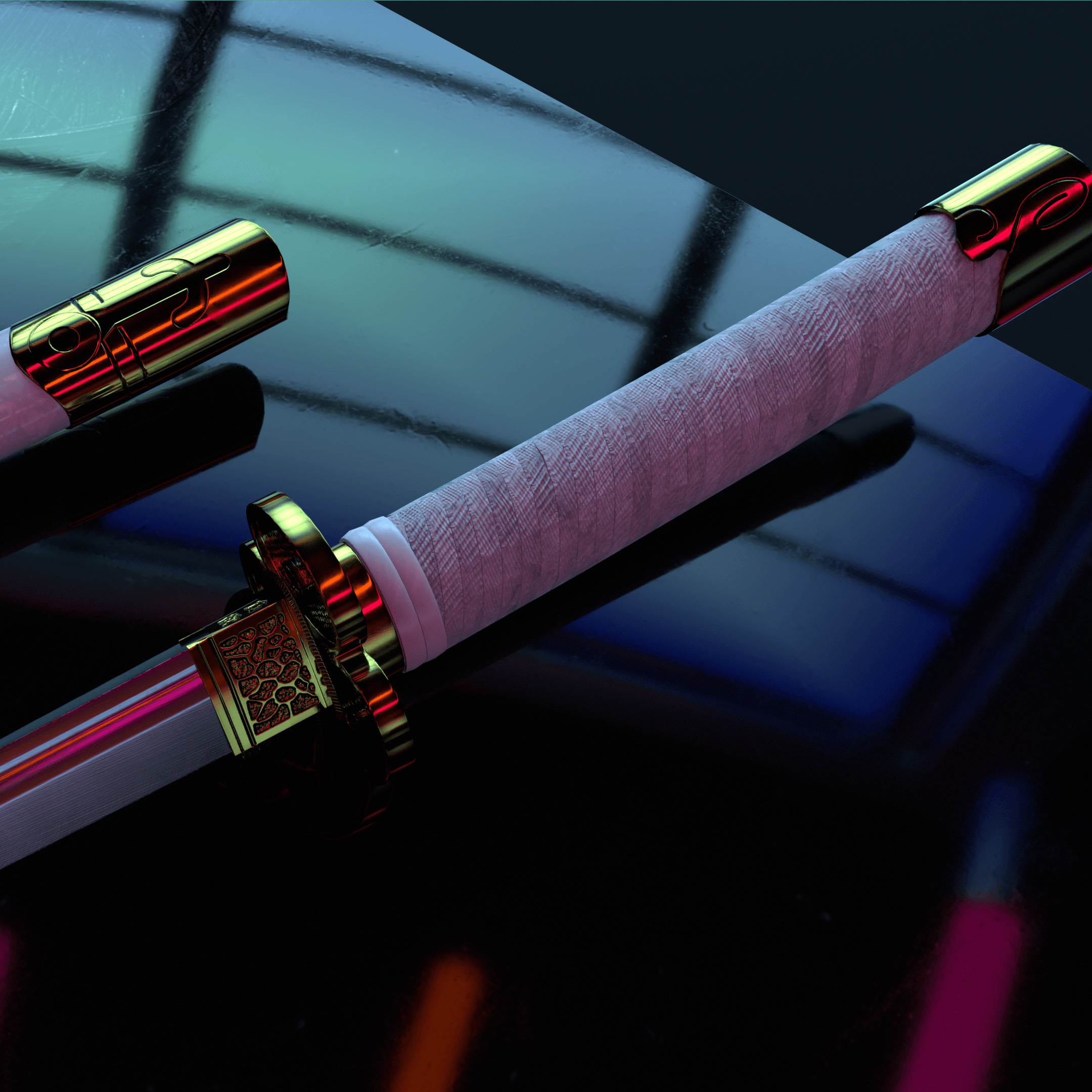 Greed Katana Low-poly 3D model_2