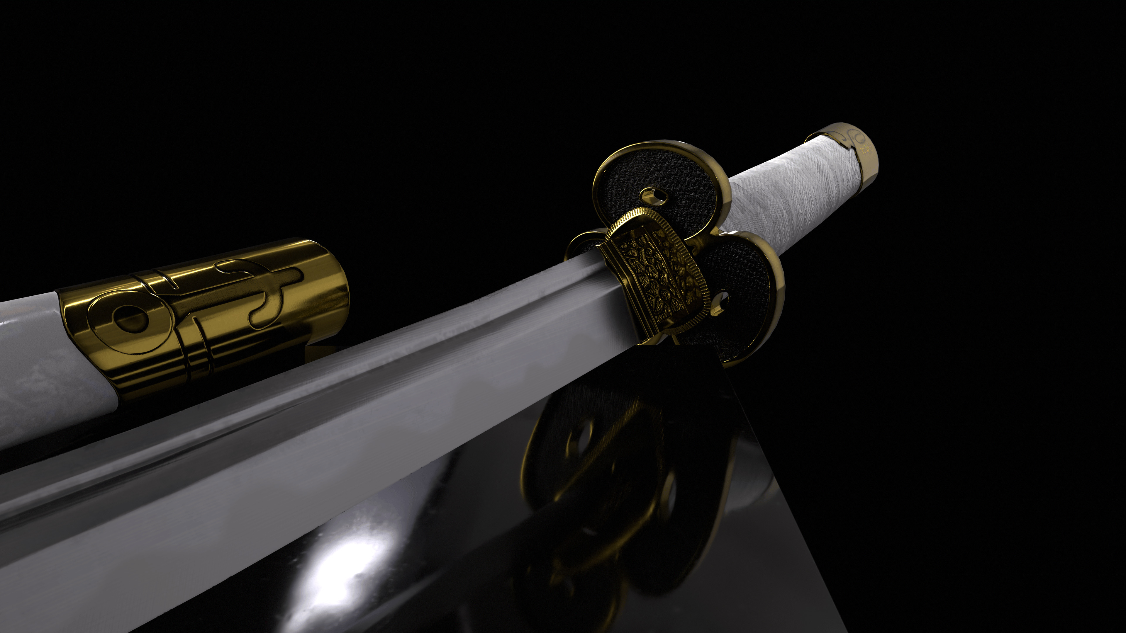 Greed Katana Low-poly 3D model_10